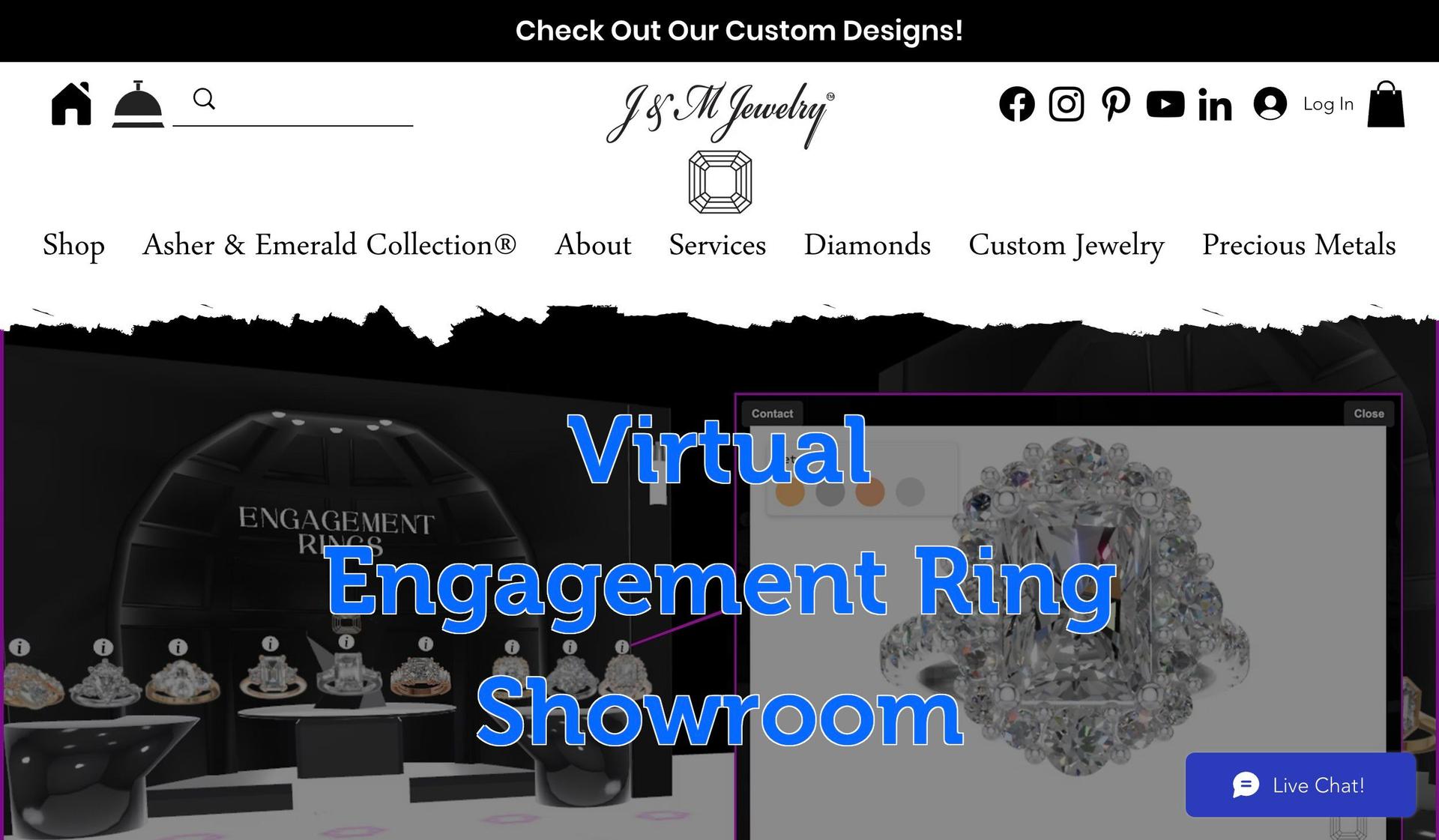 J&M Jewelry-jewelry website design examples