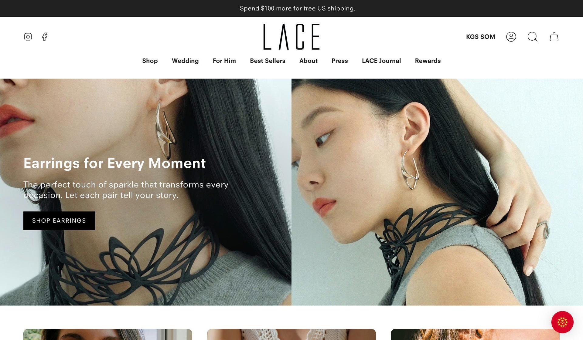 Jenny Wu Lace-jewelry website design examples