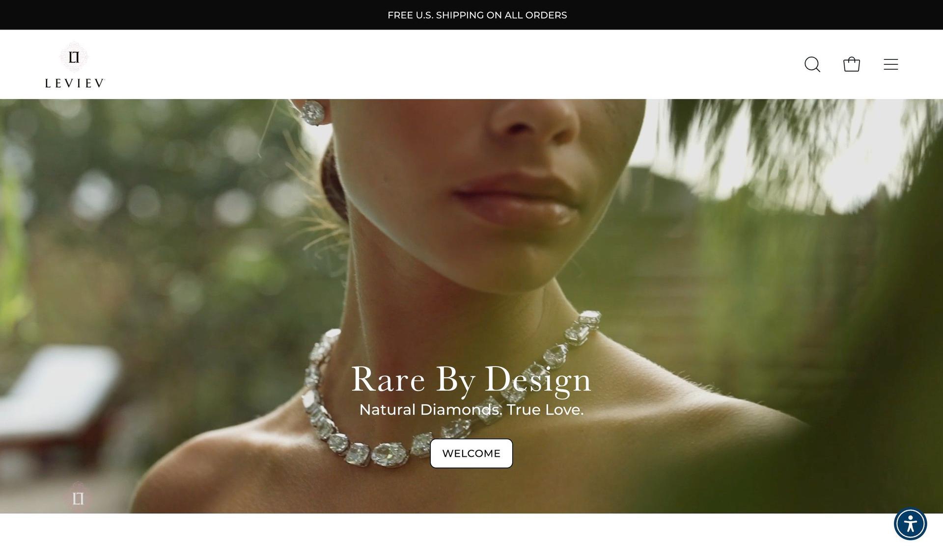 Leviev-jewelry website design examples