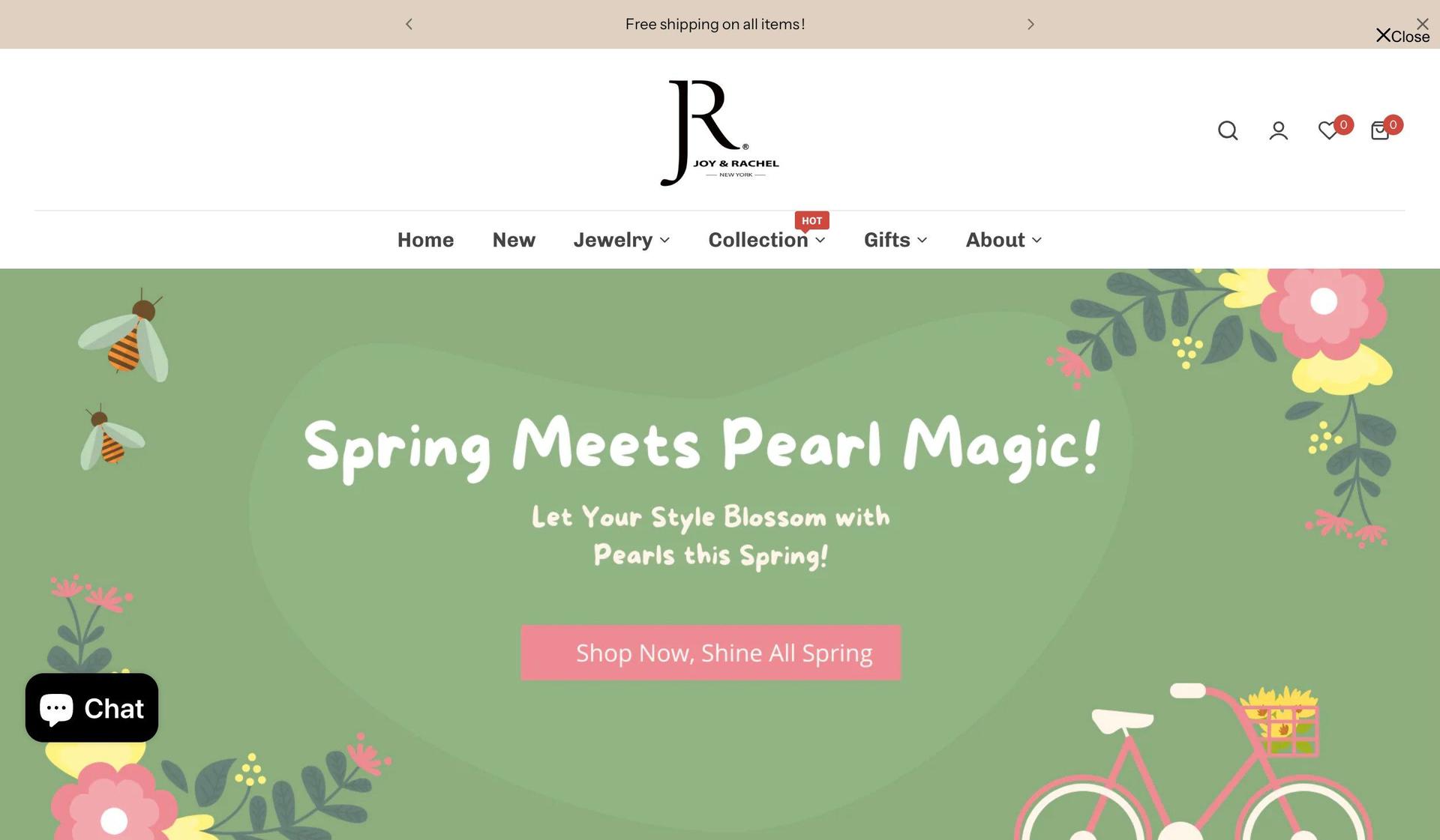 Joy Rachel-jewelry website design examples
