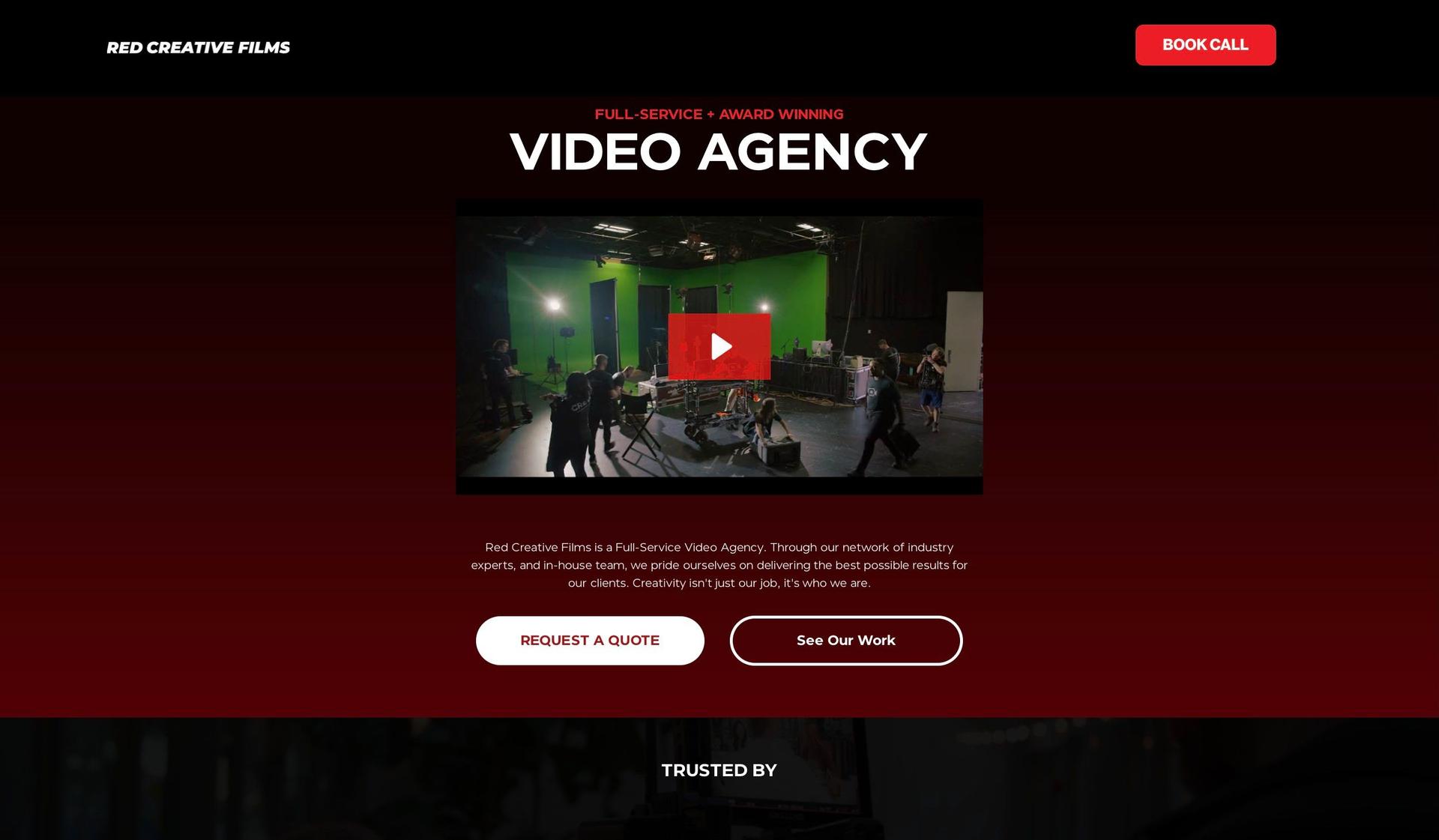 Red Creative Films-filmmaker website examples