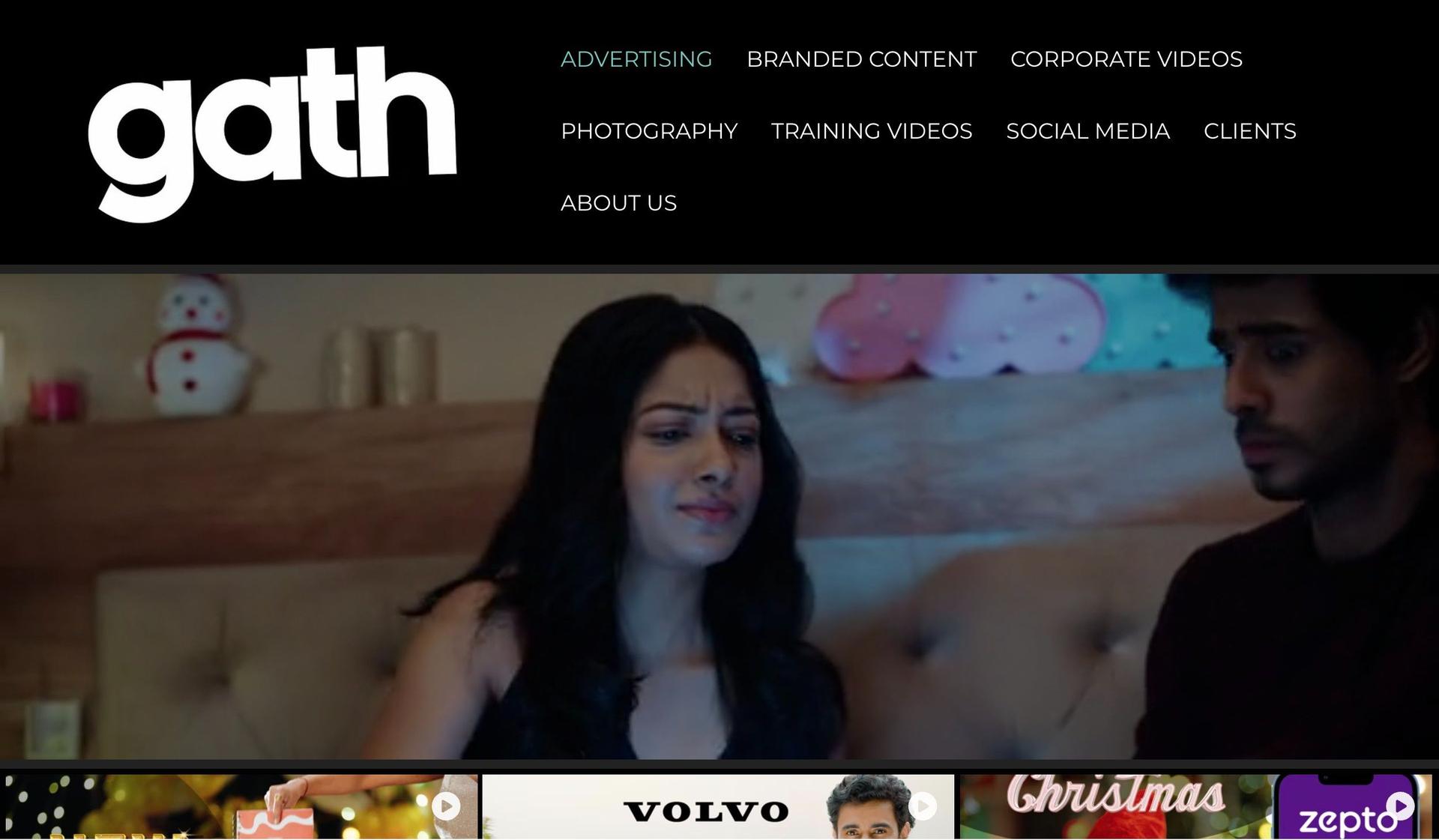 Gath Productions-video portfolio websites