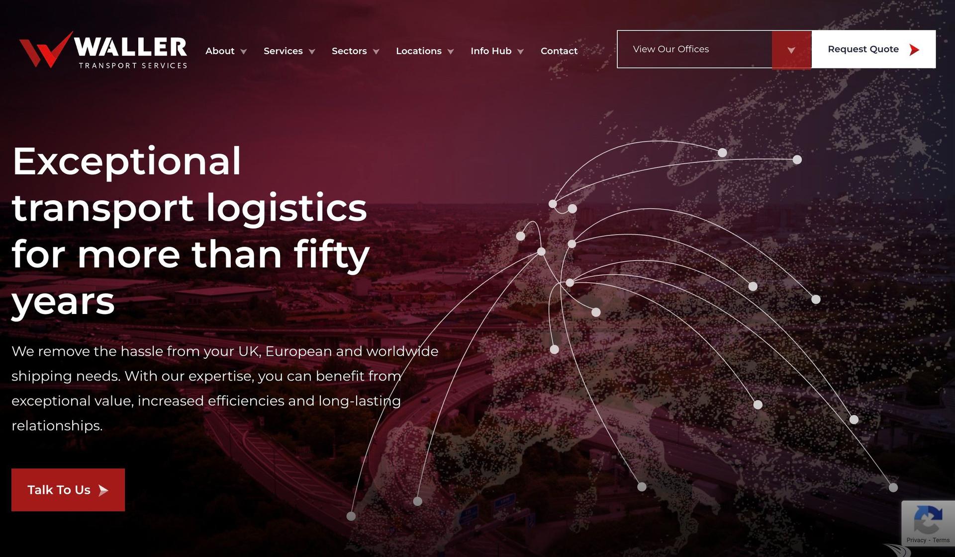 Waller Transport Services-logistics website designs
