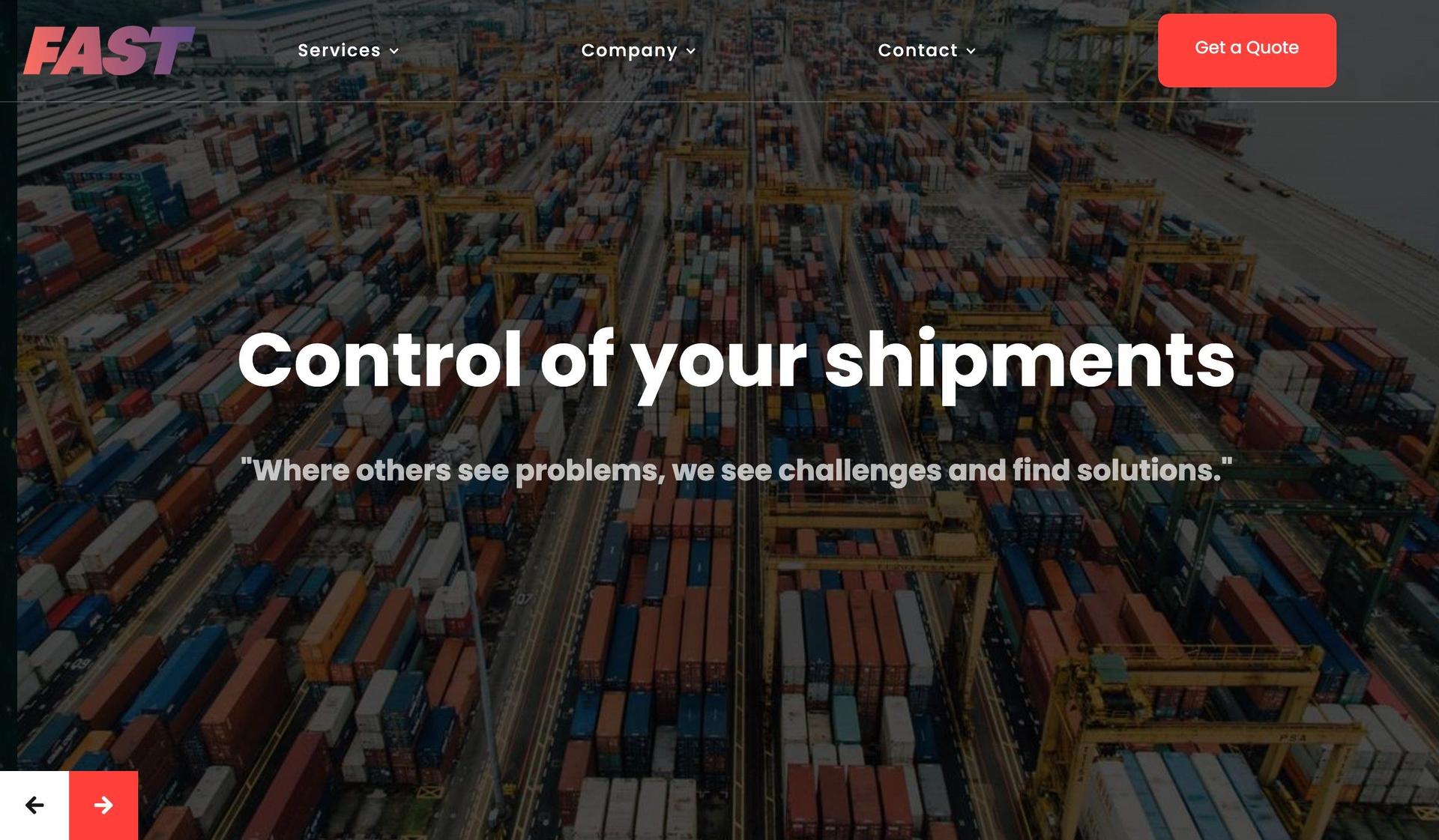 Ship Cargo Fast-logistics website designs