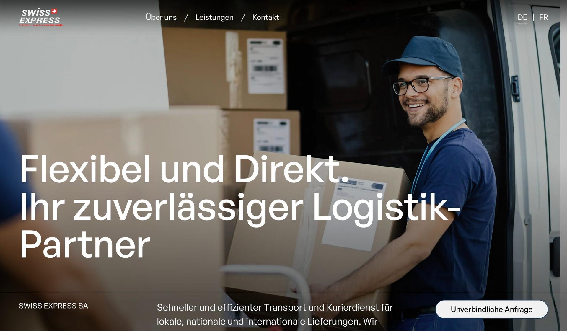 Swiss Express-logistics website designs