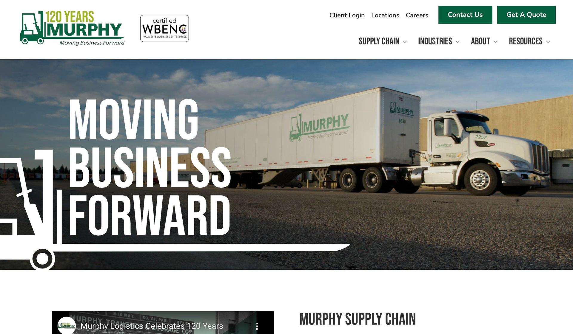 Murphy Logistics-logistics website designs