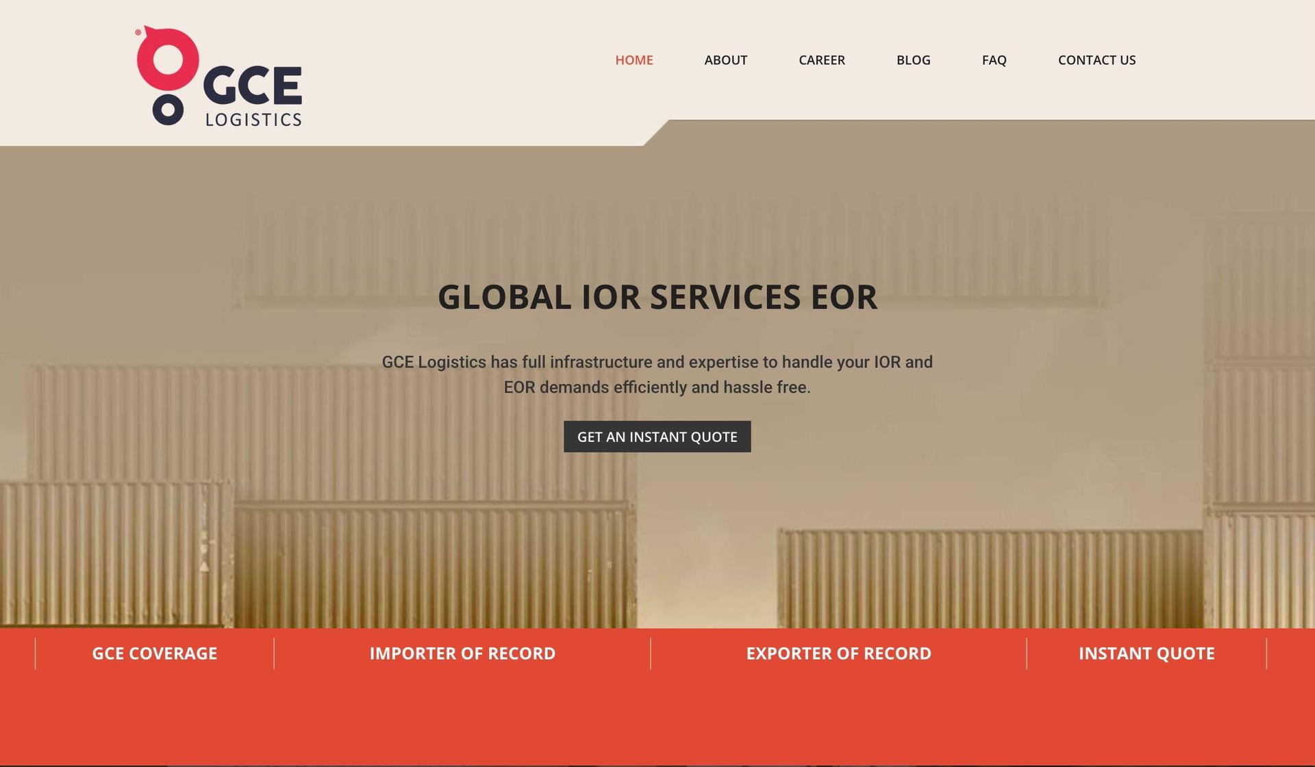 IOR Service-logistics website designs