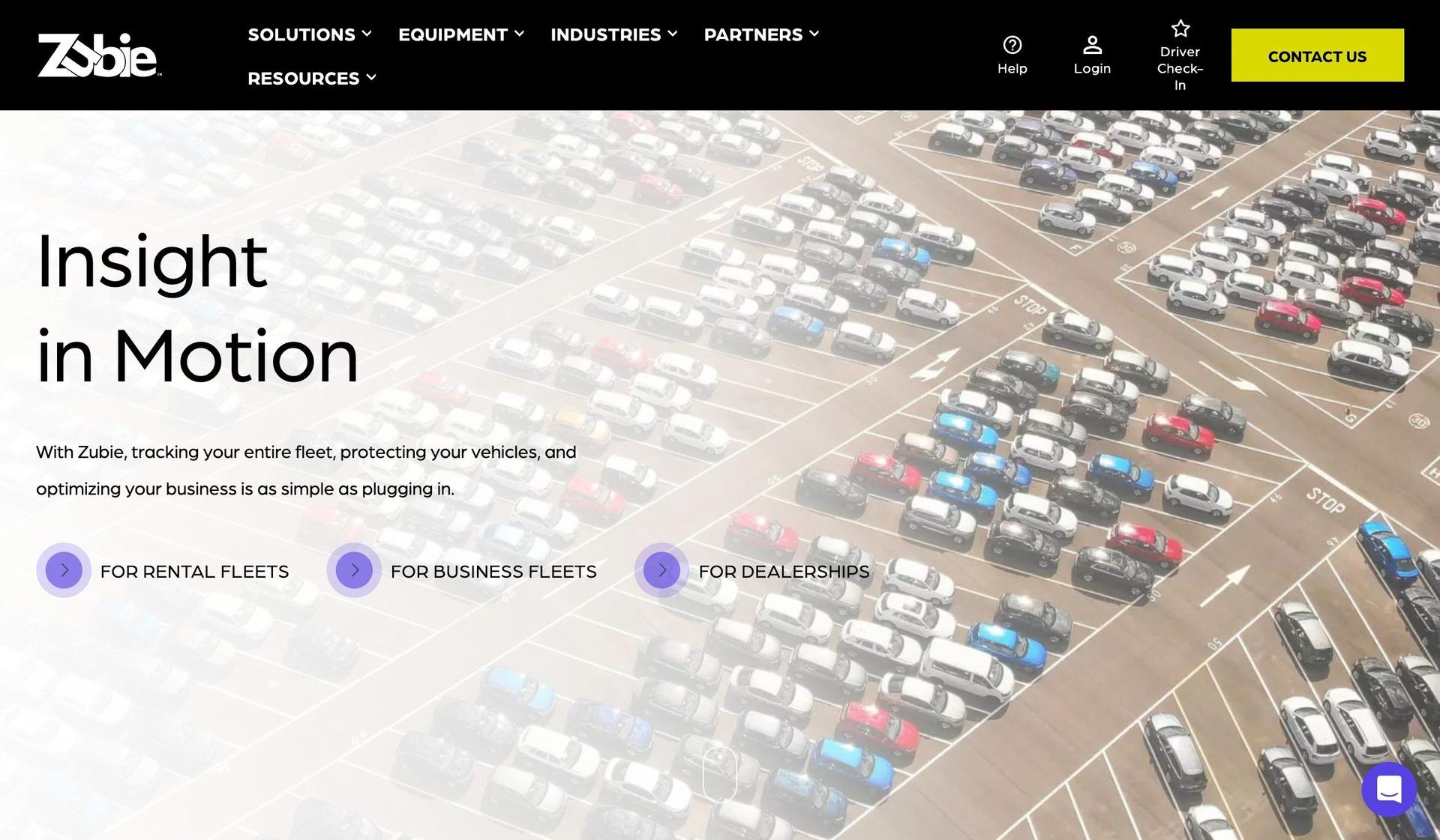Zubie-logistics website designs