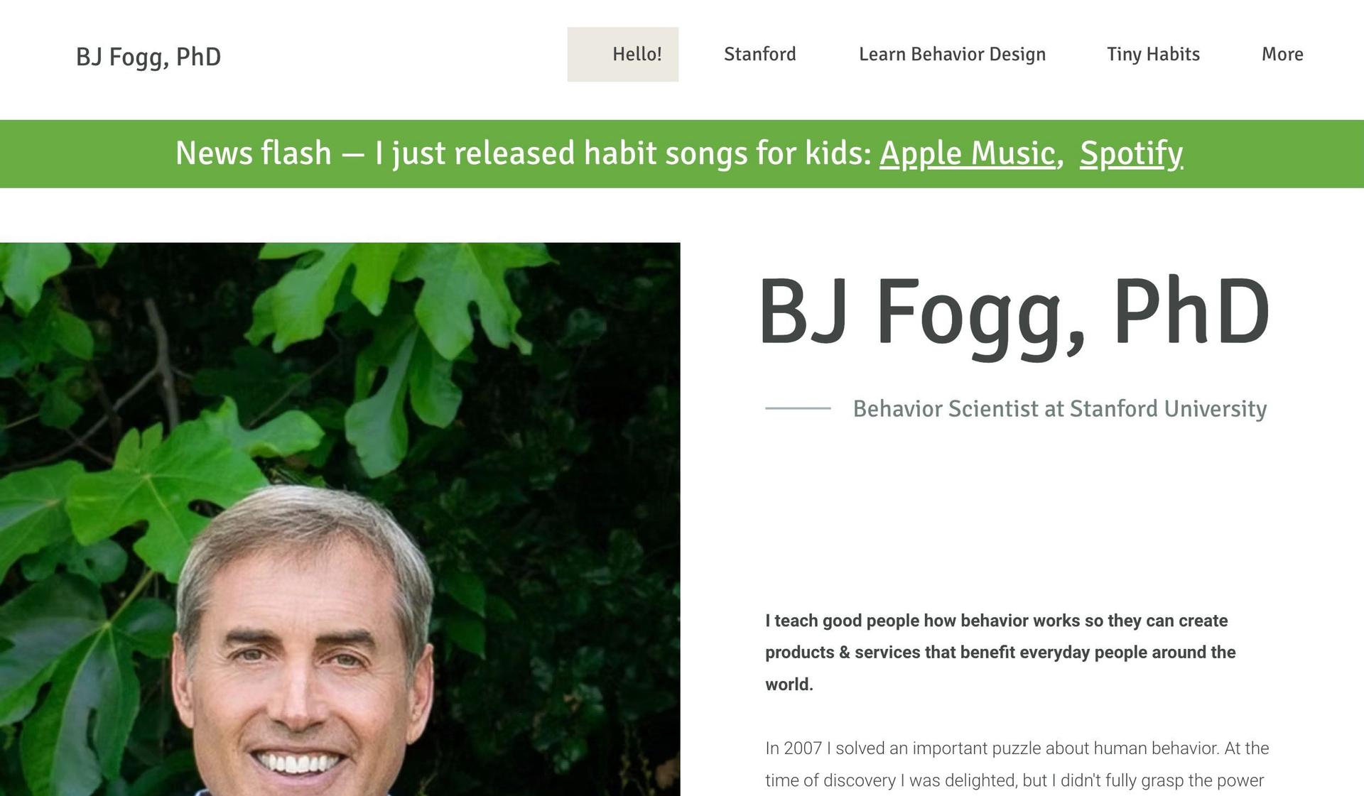 BJ Fogg-personal academic websites