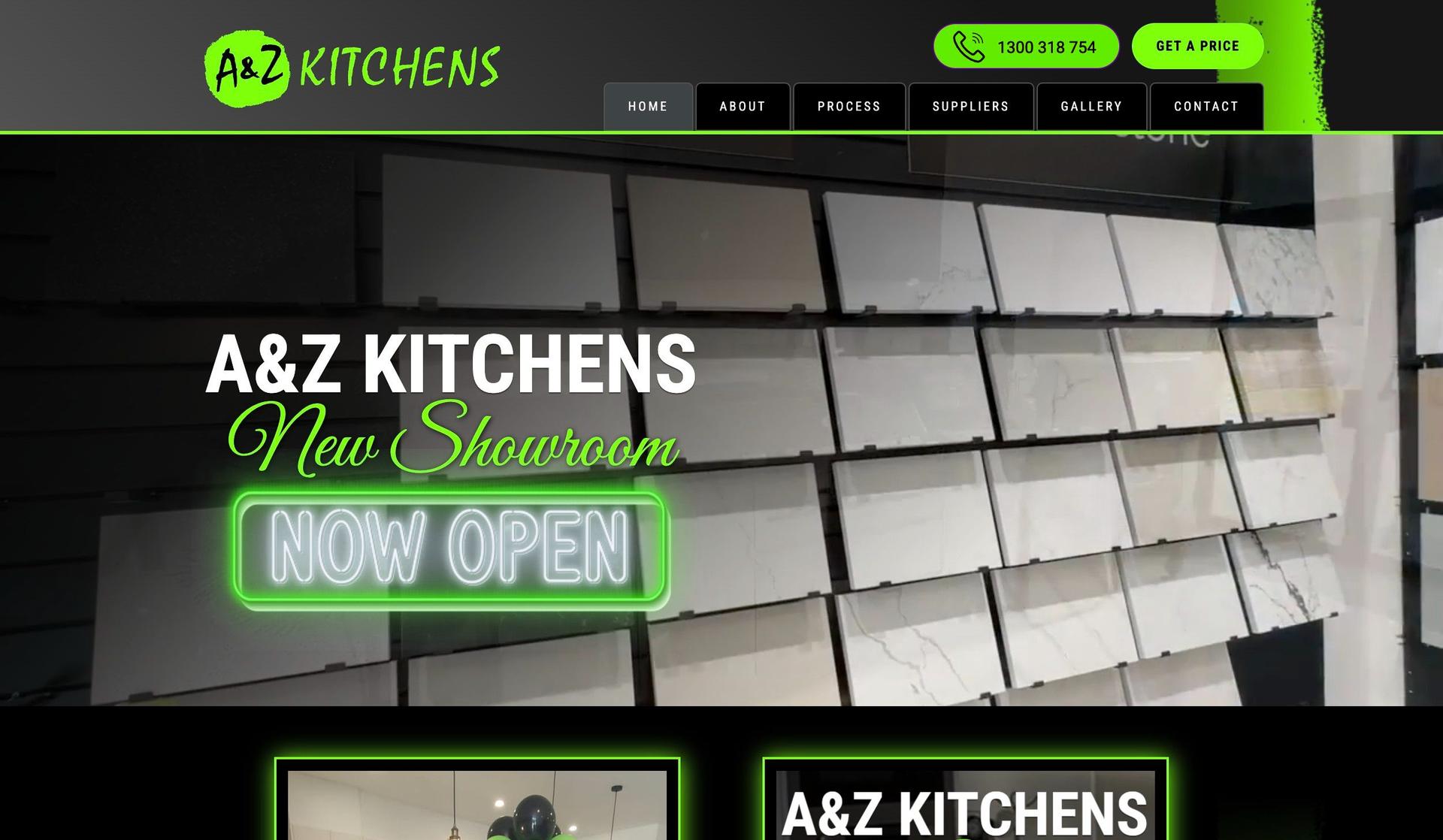 AZ Kitchens-review website design examples