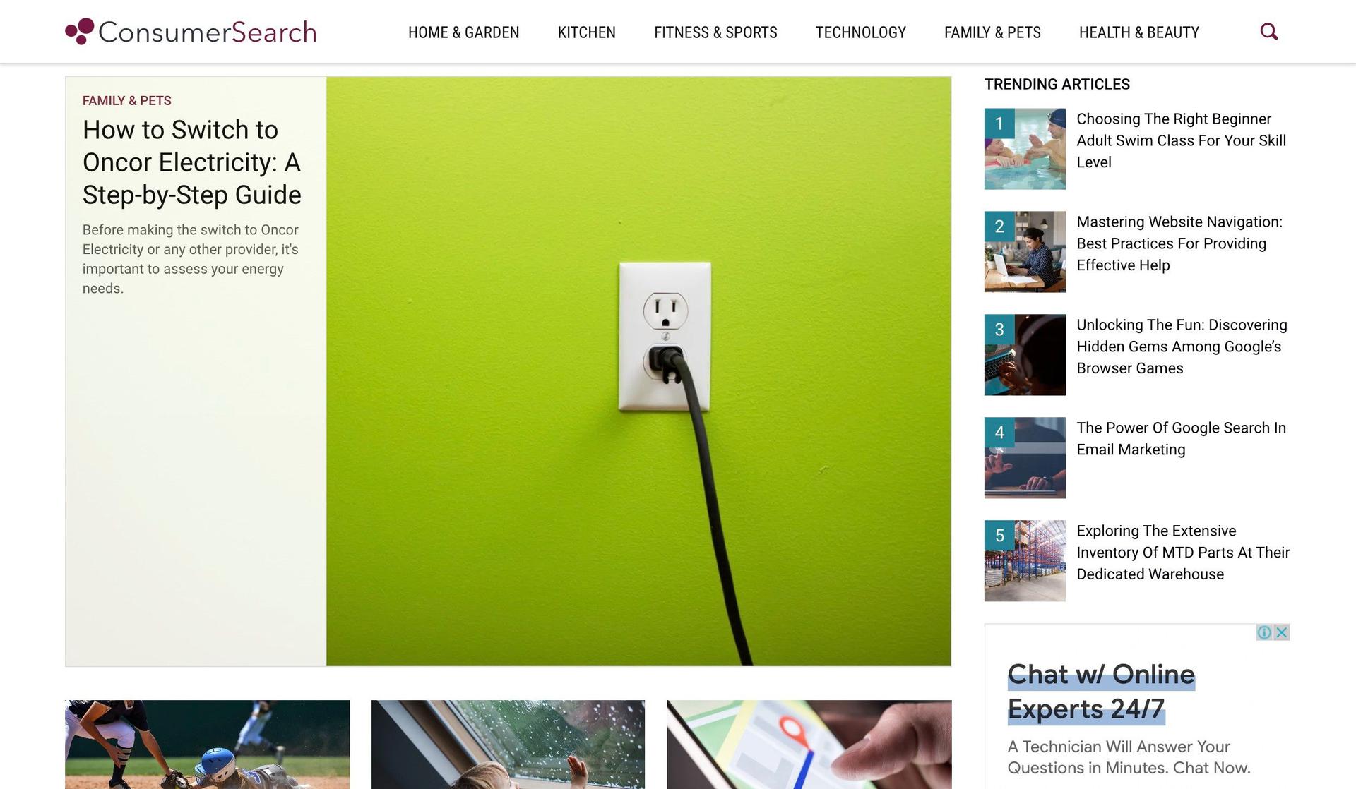 Consumer Search-review website design examples
