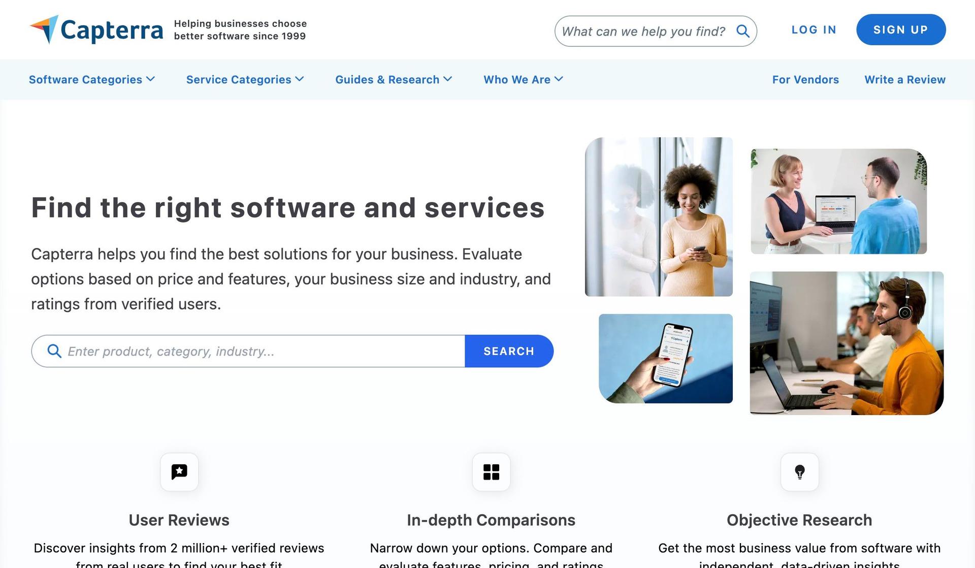 Capterra-review website design examples