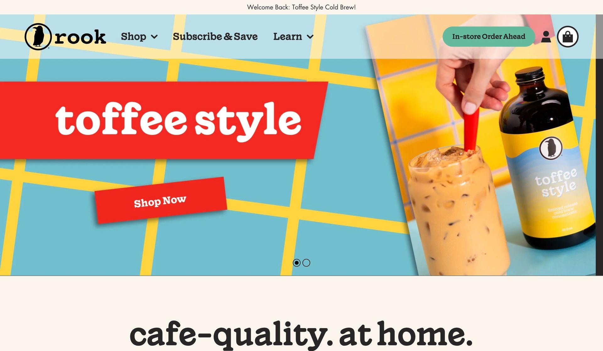 Rook Coffee-neumorphism website design examples