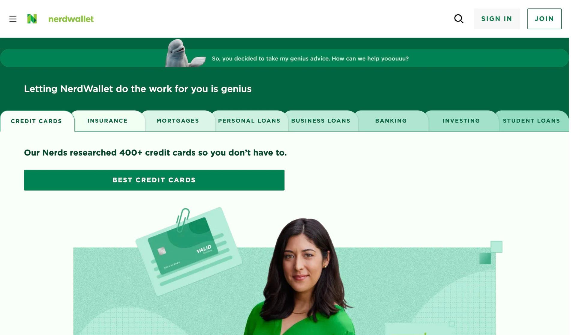 NerdWallet-affiliate marketing website examples