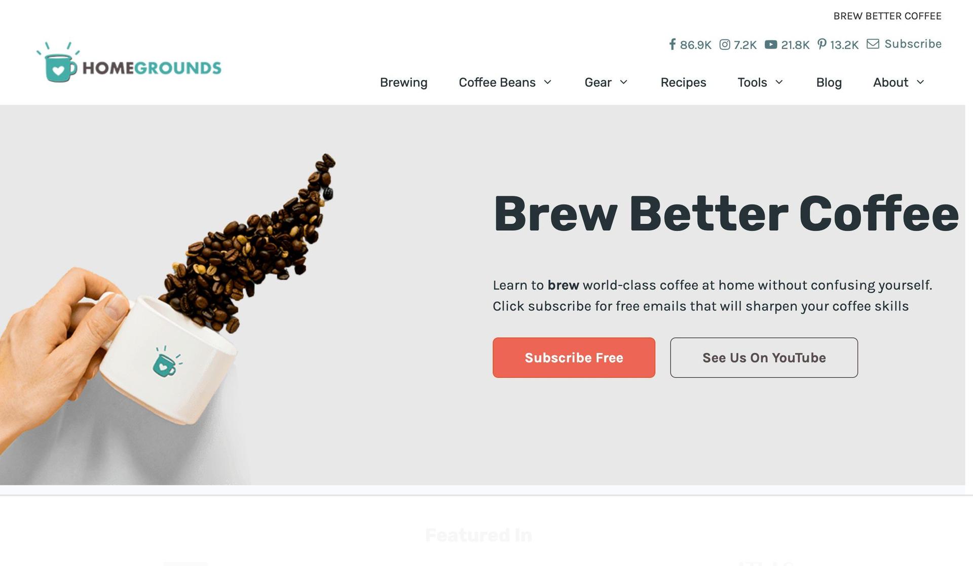 Home Grounds-affiliate marketing website examples