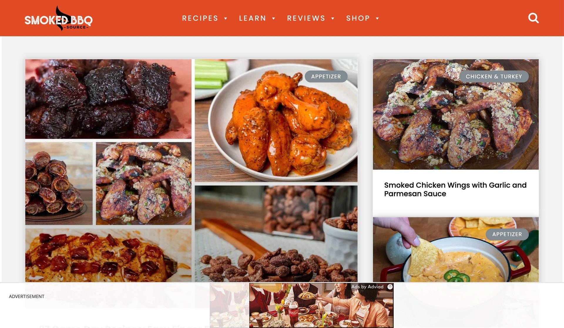 Smoked BBQ Source-affiliate marketing website examples