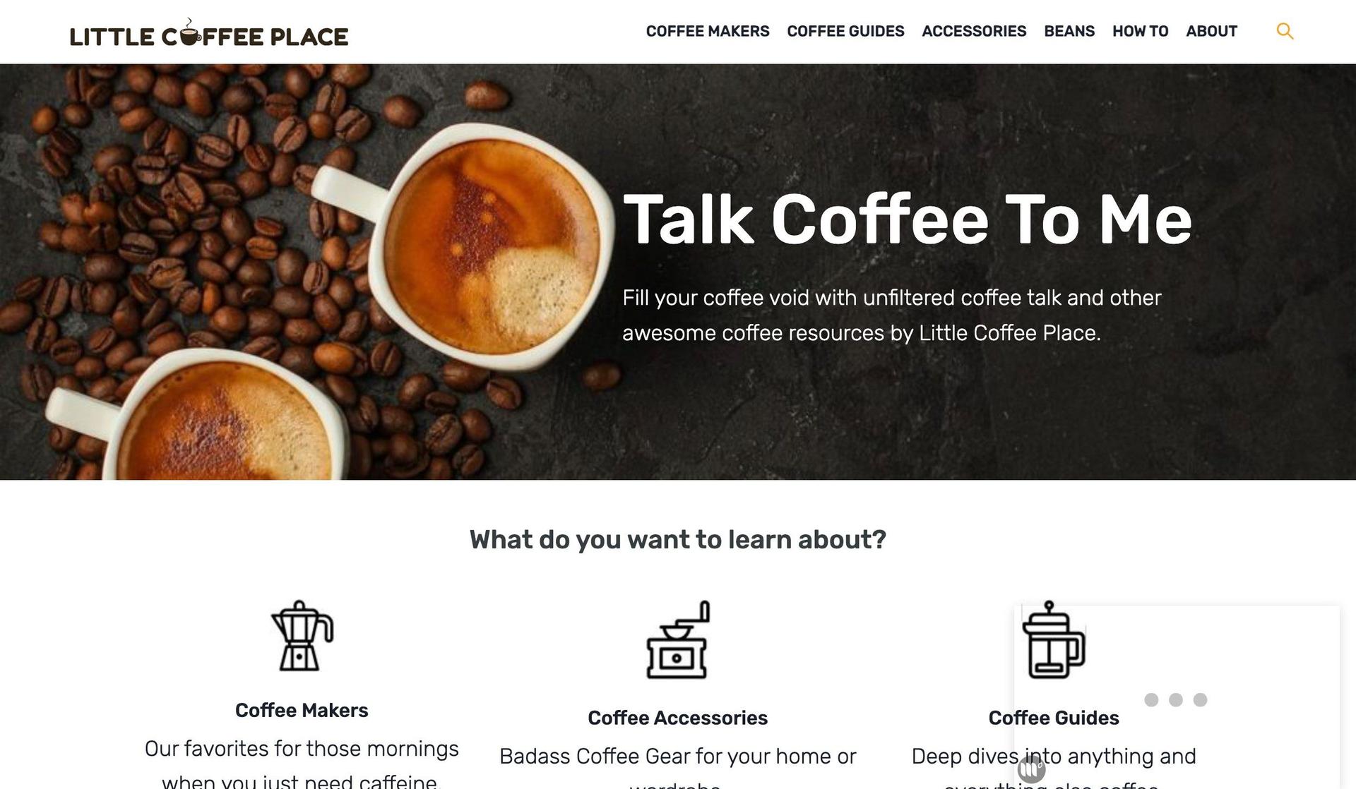Little Coffee Place-affiliate marketing website examples
