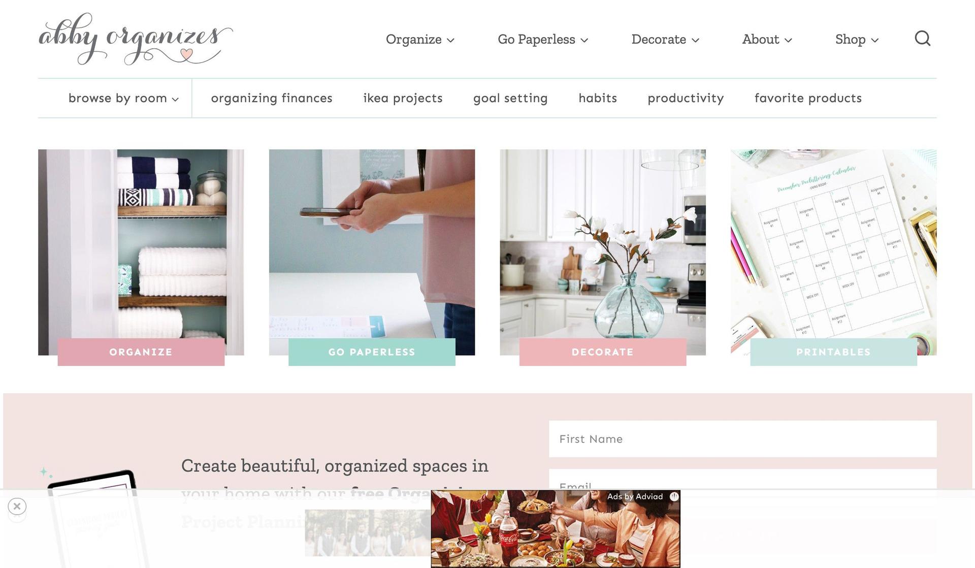 Just a Girl and Her Blog-affiliate marketing website examples