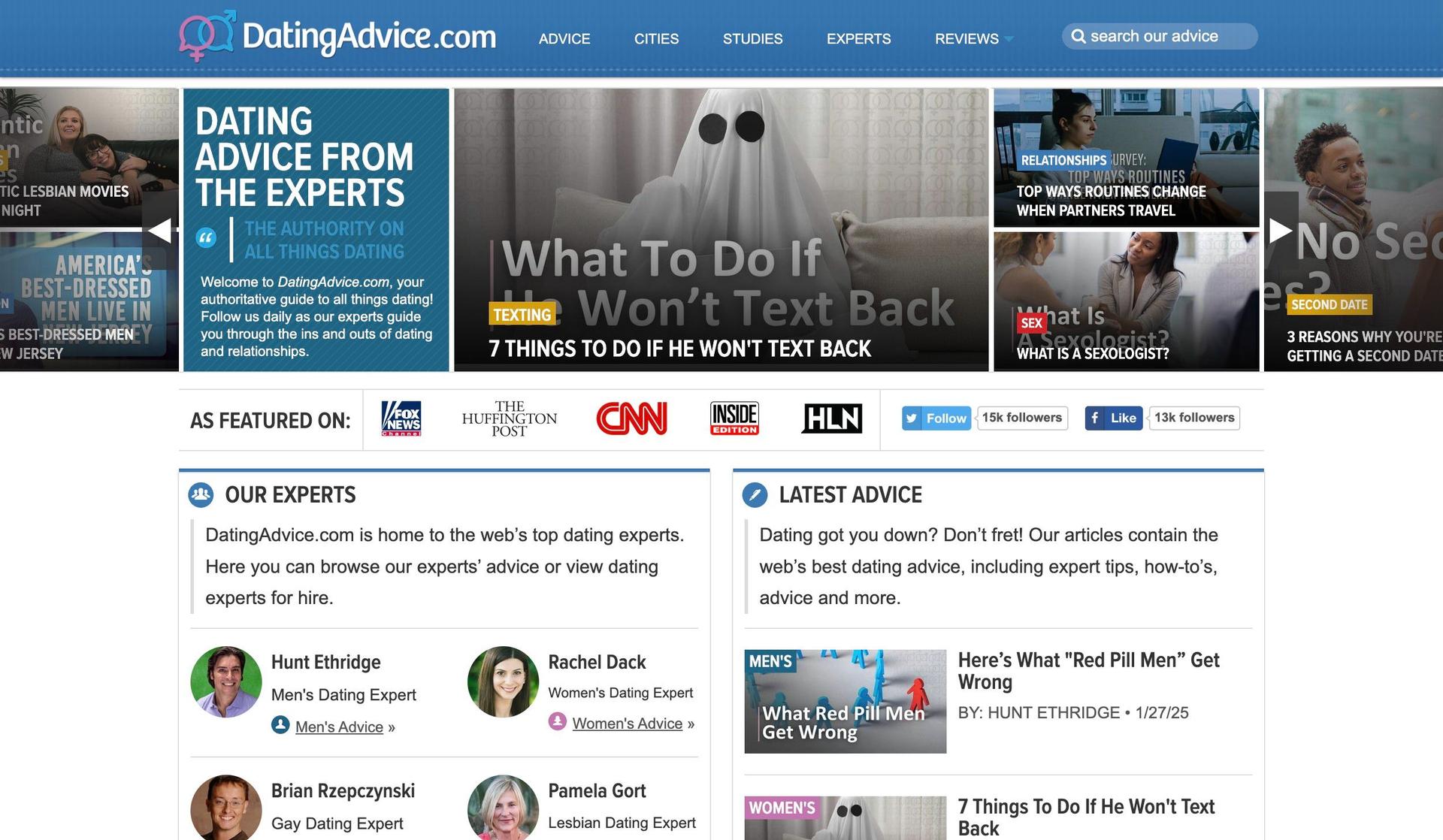 Dating Advice-affiliate marketing website examples