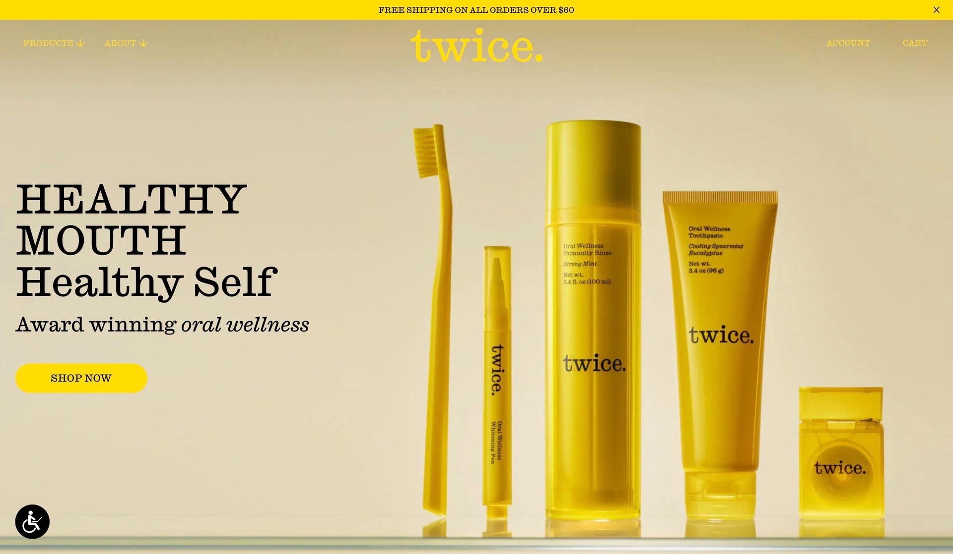 Smile Twice-examples of ada compliant websites
