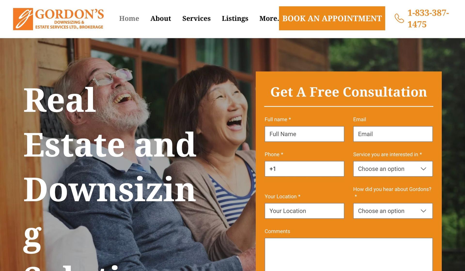 Go Gordons-lead generation website examples