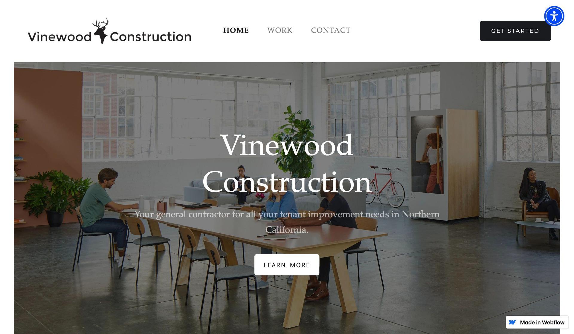 Vinewood Construction-lead generation website examples
