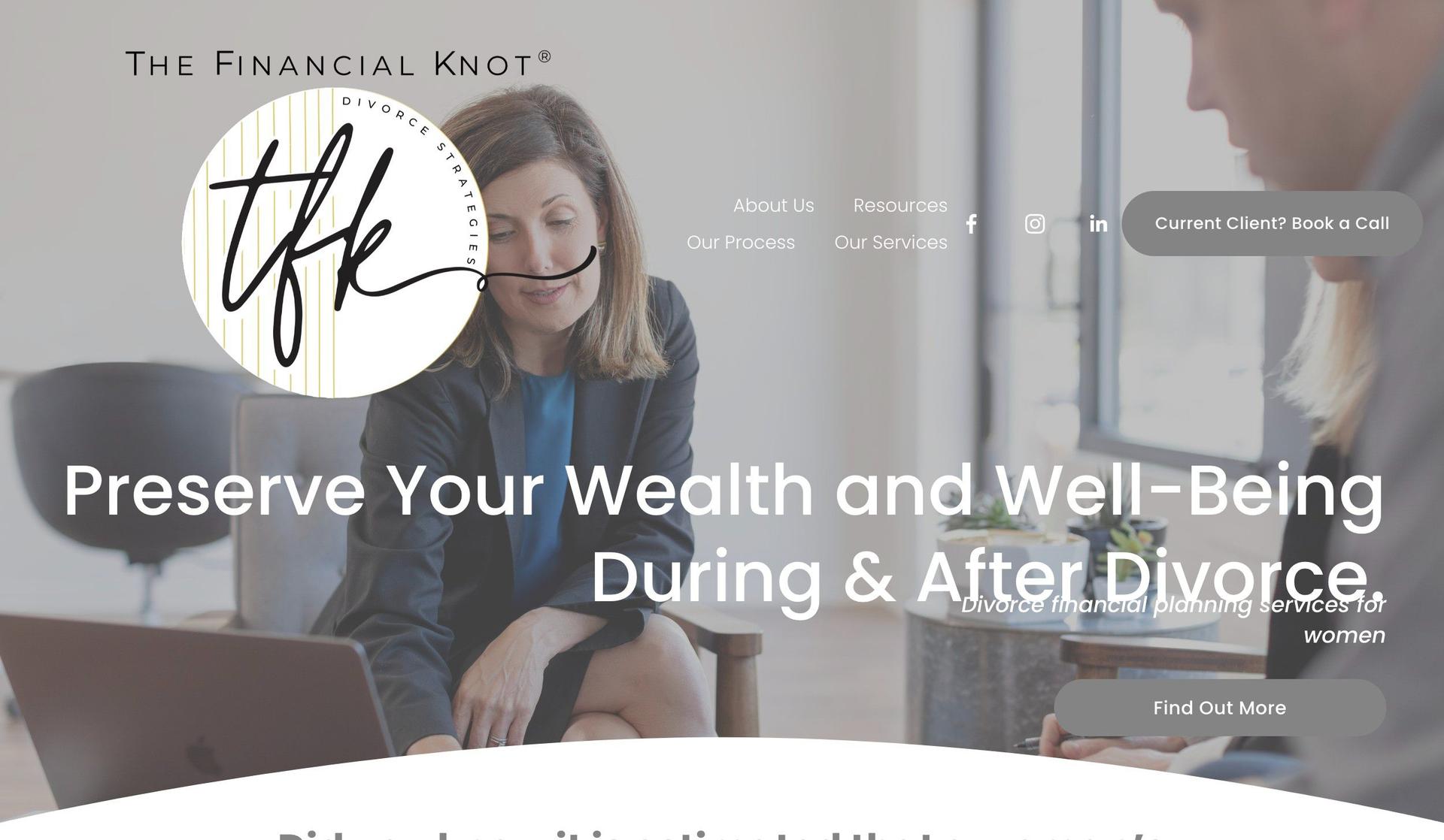 The Financial Knot-lead generation website examples