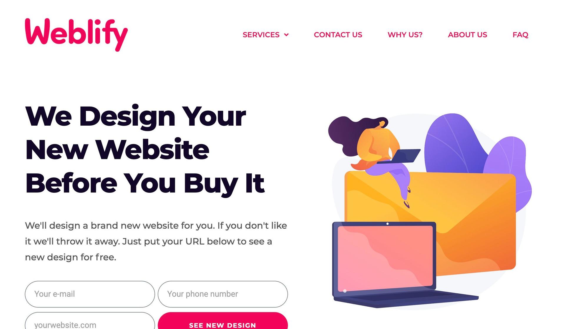 Weblify-lead generation website examples