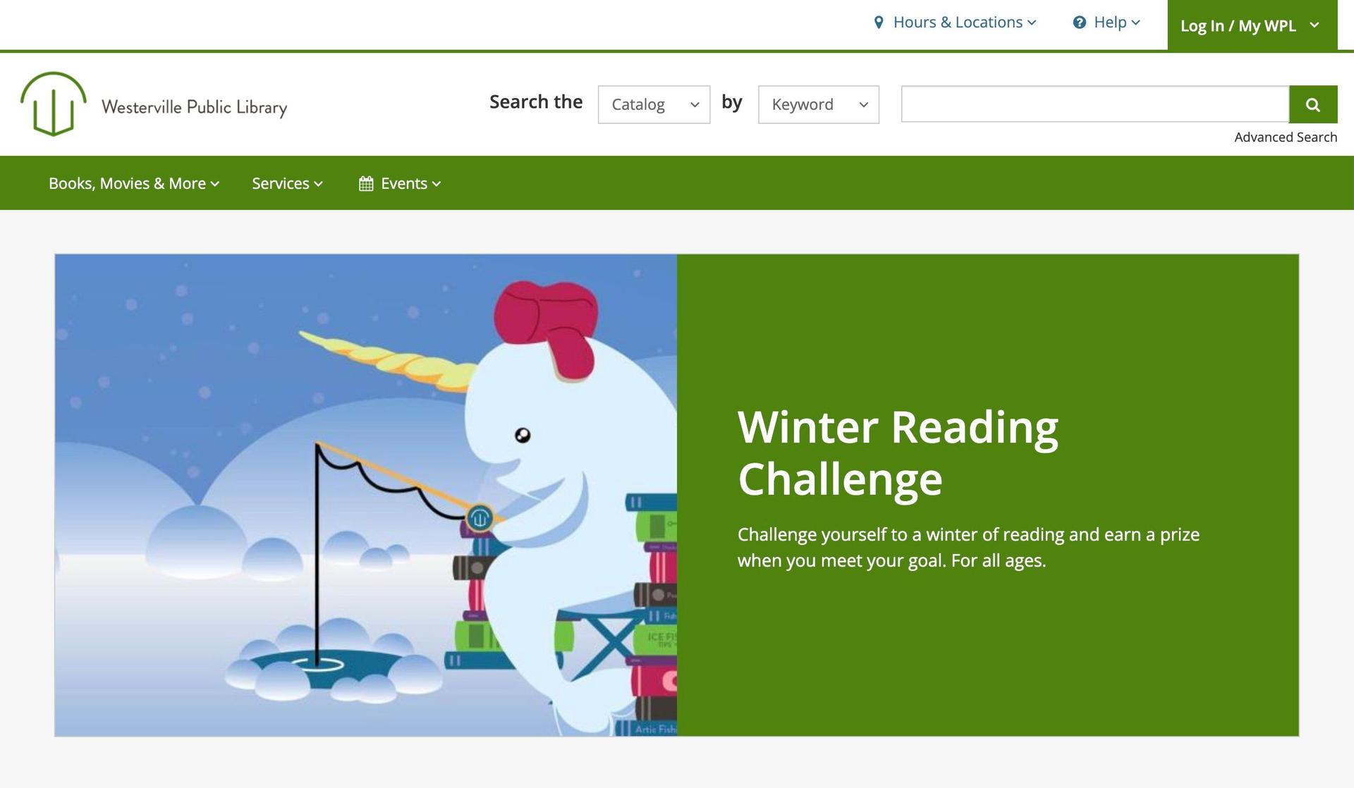 Westerville Library-library website examples