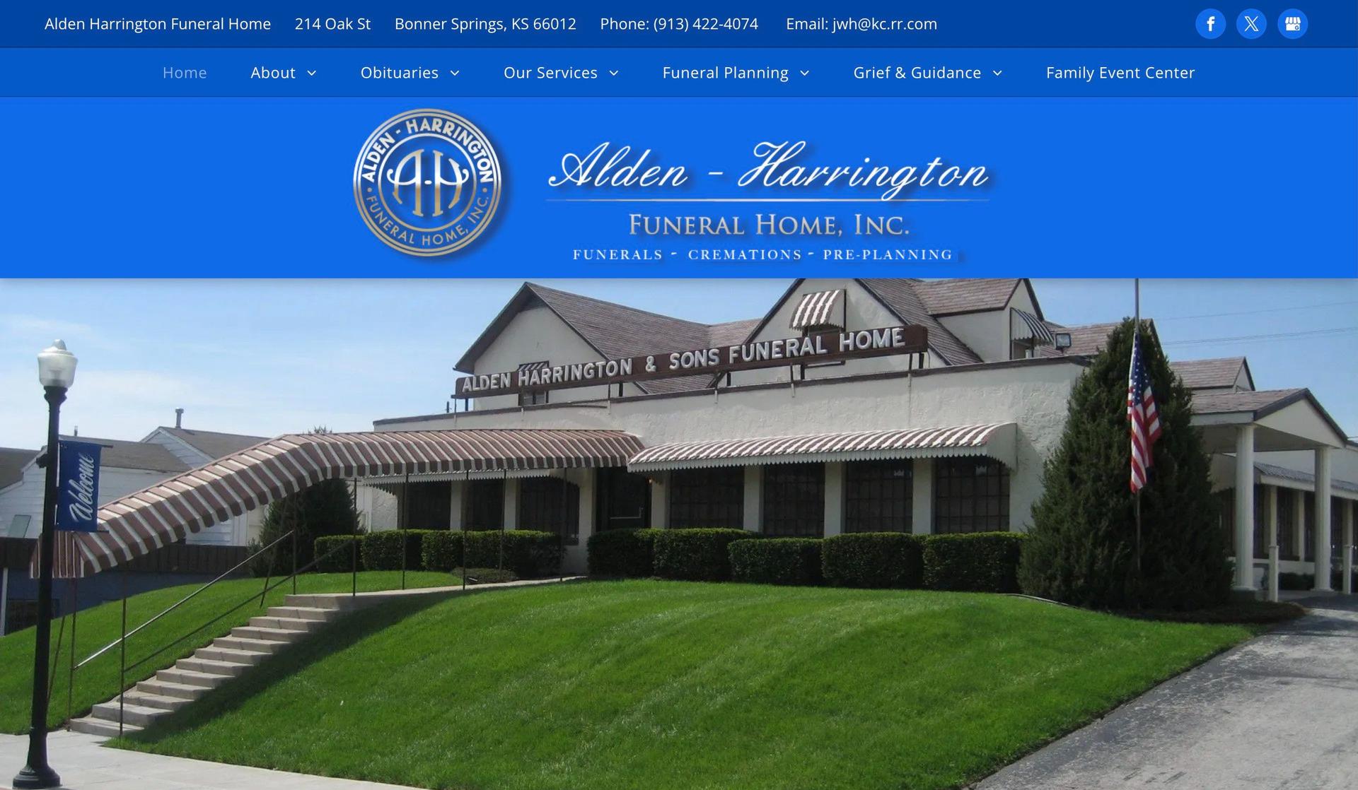 aldenharrington-online memorial websites