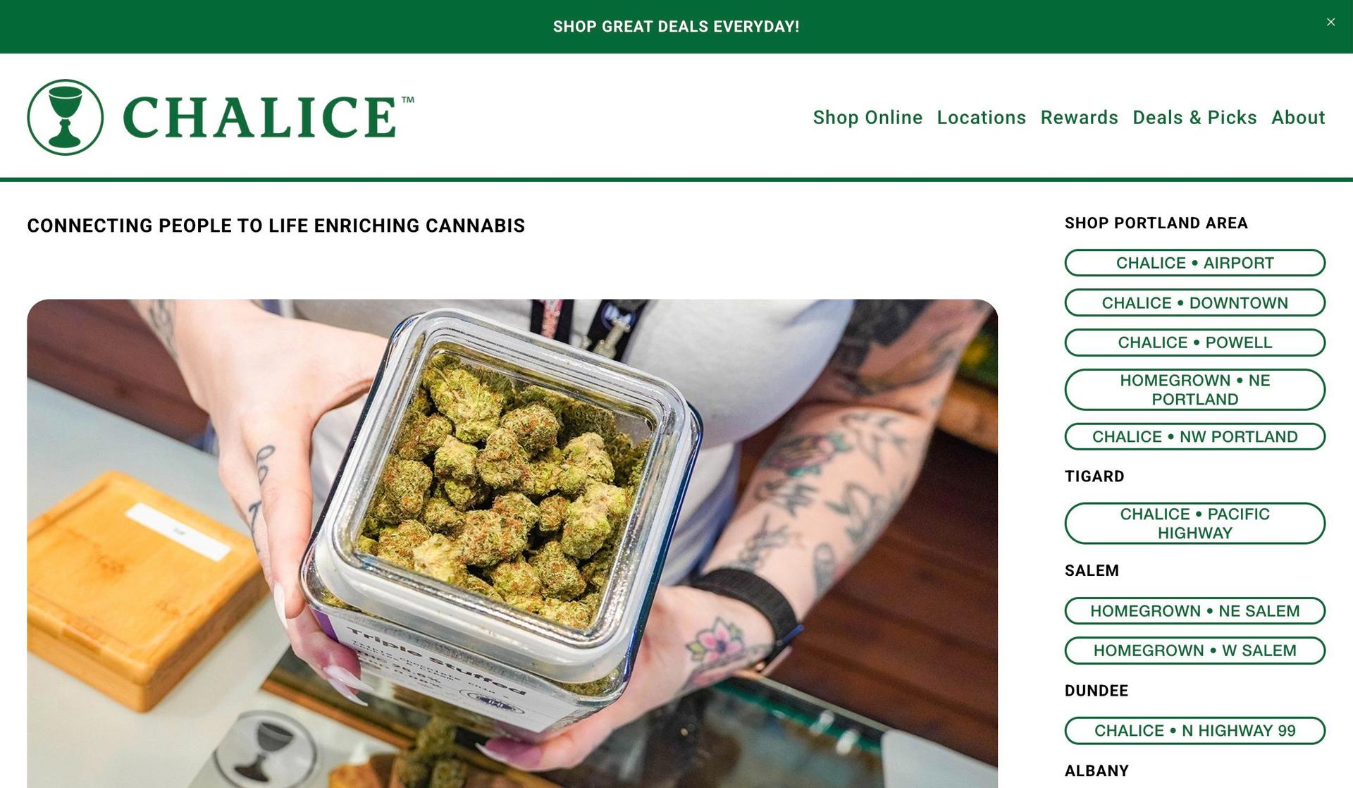Chalice Cannabis-cannabis website design