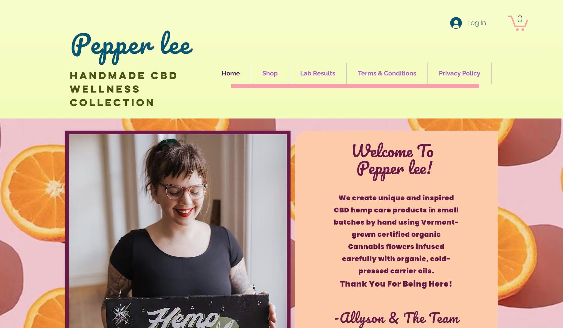 Pepper Lee CBD-cannabis website design