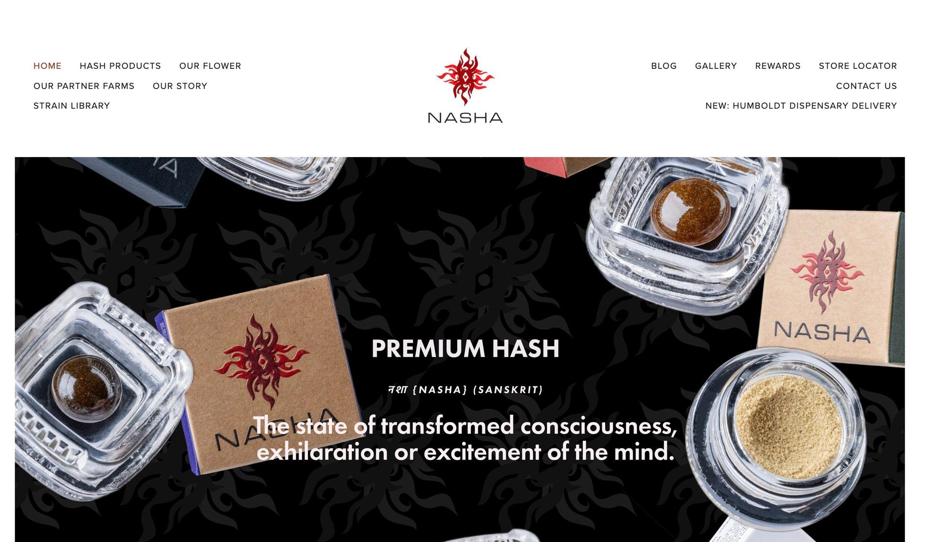 Nasha Hash-cannabis website design