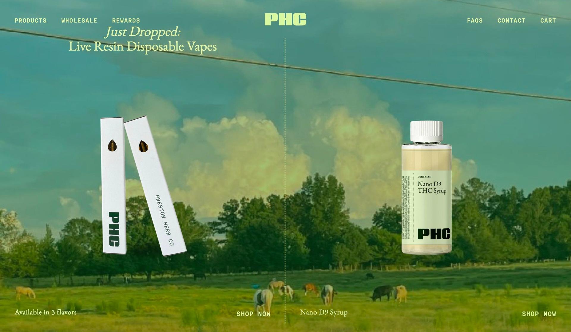 Preston Herb Co.-cannabis website design