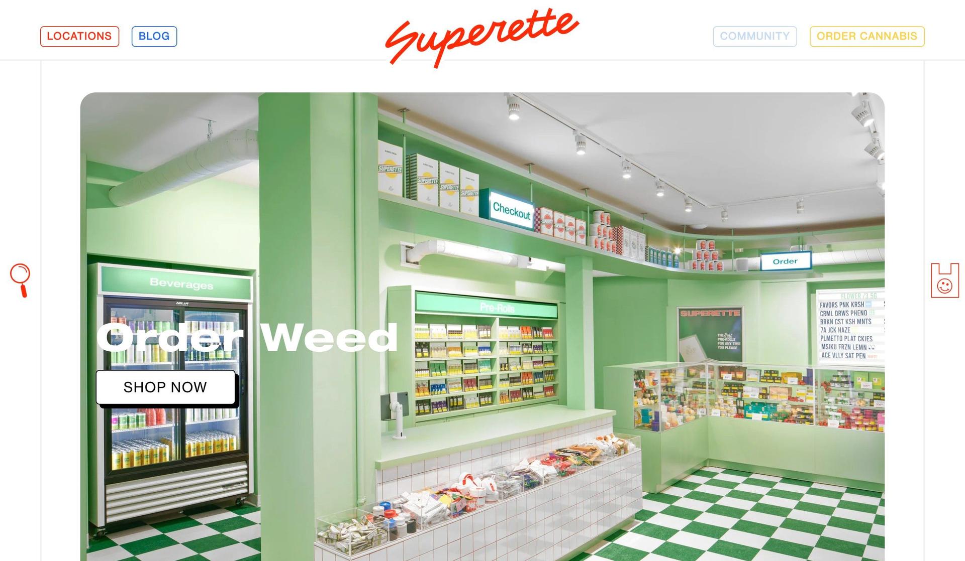 Superette Shop-cannabis website design