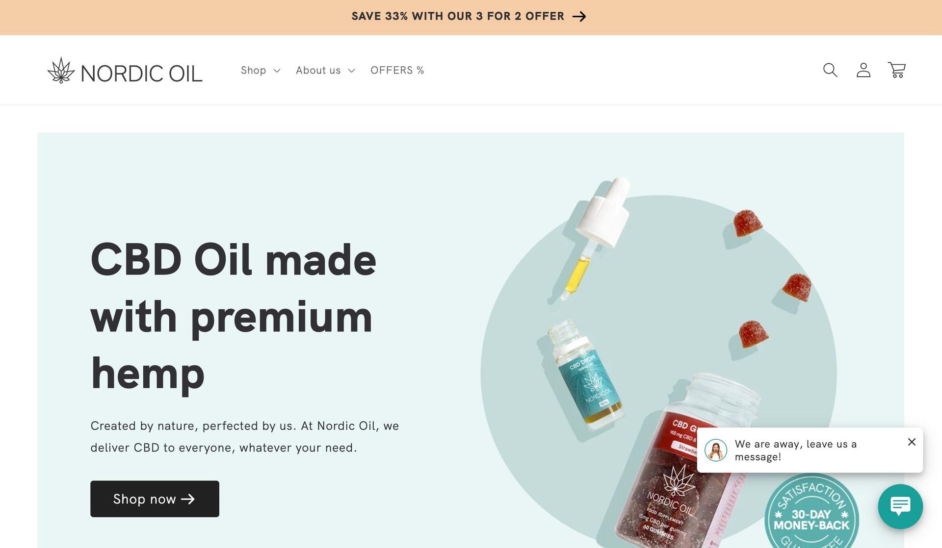 Nordic Oil-cannabis website design