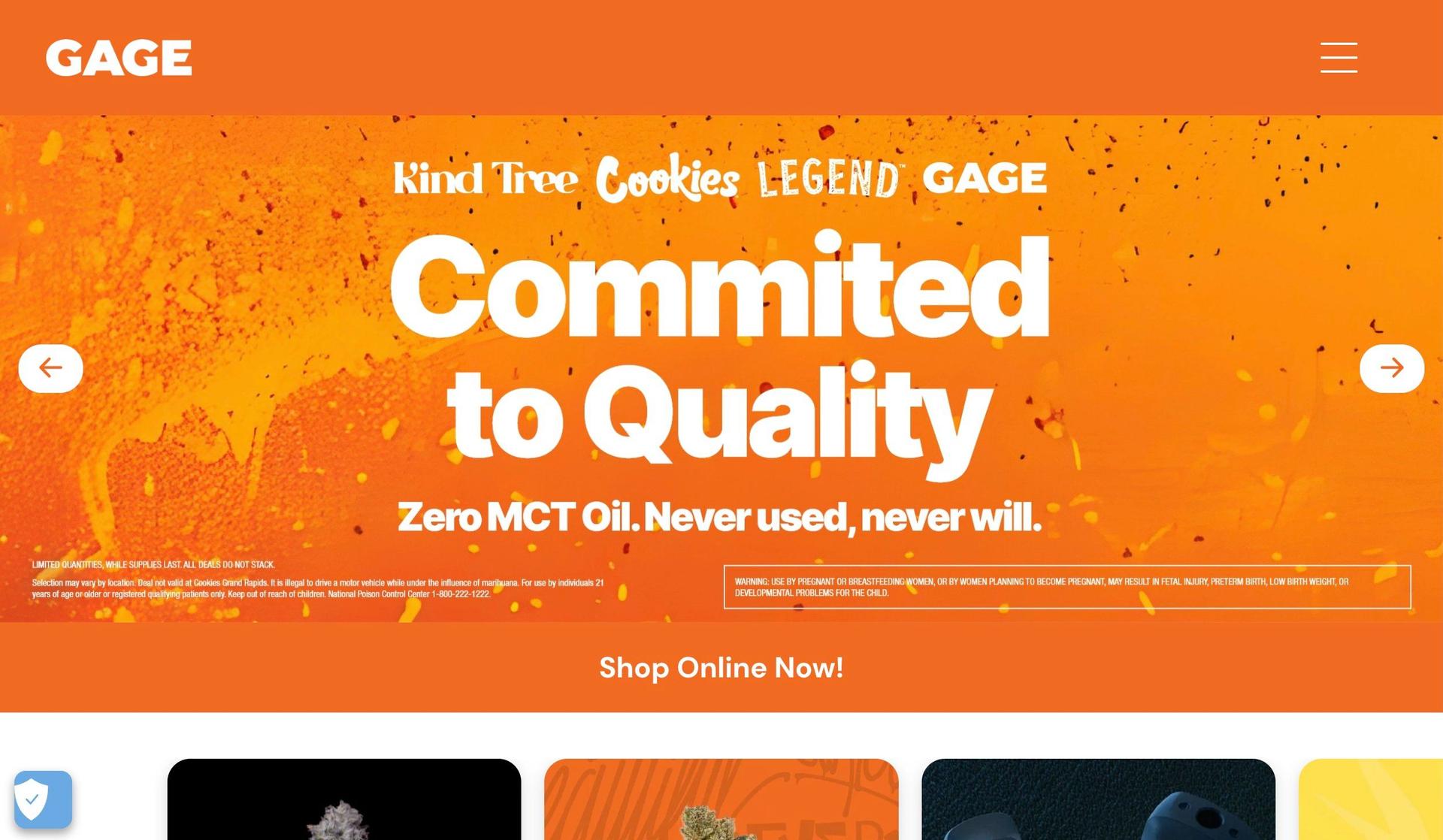 Gage Cannabis-cannabis website design