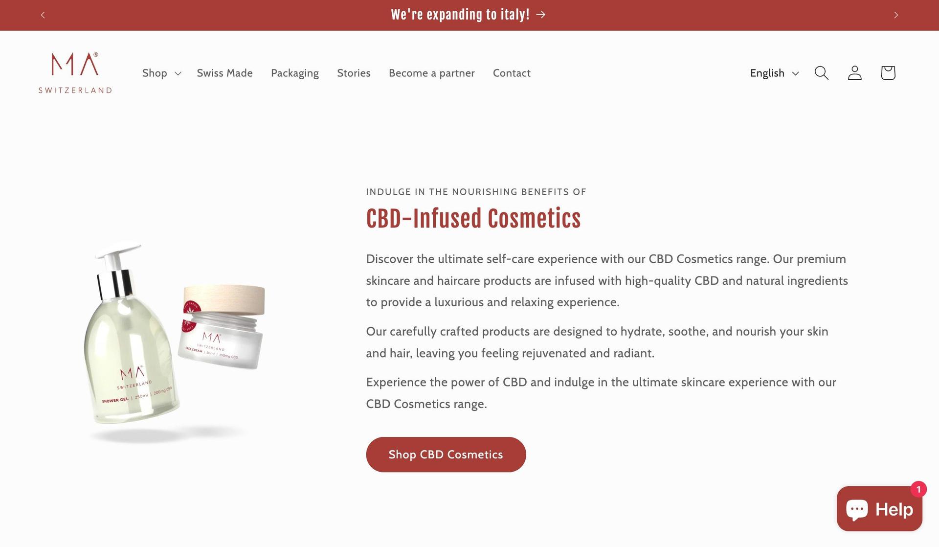 MAS Switzerland-cannabis website design
