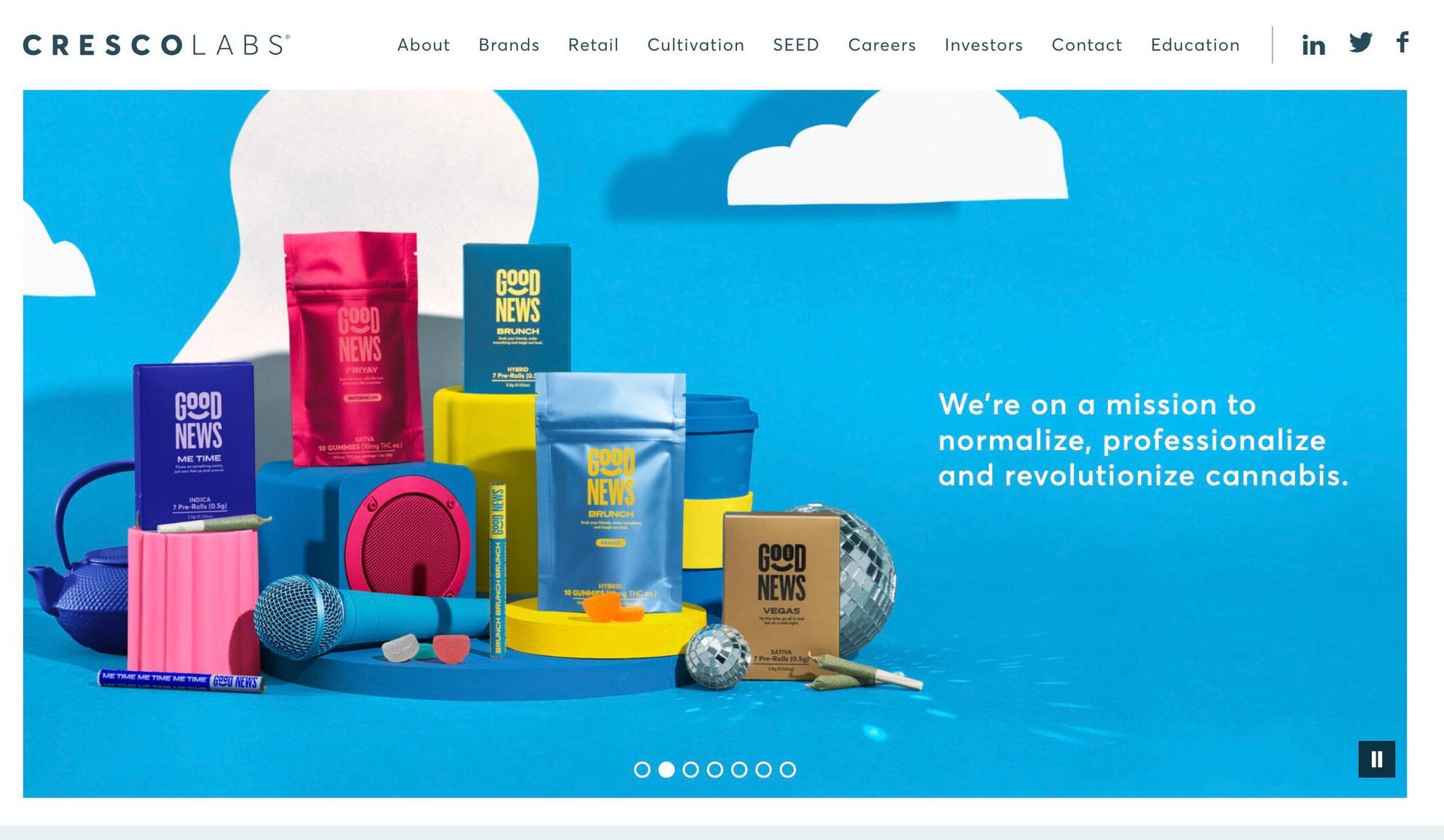 Cresco Labs-cannabis website design