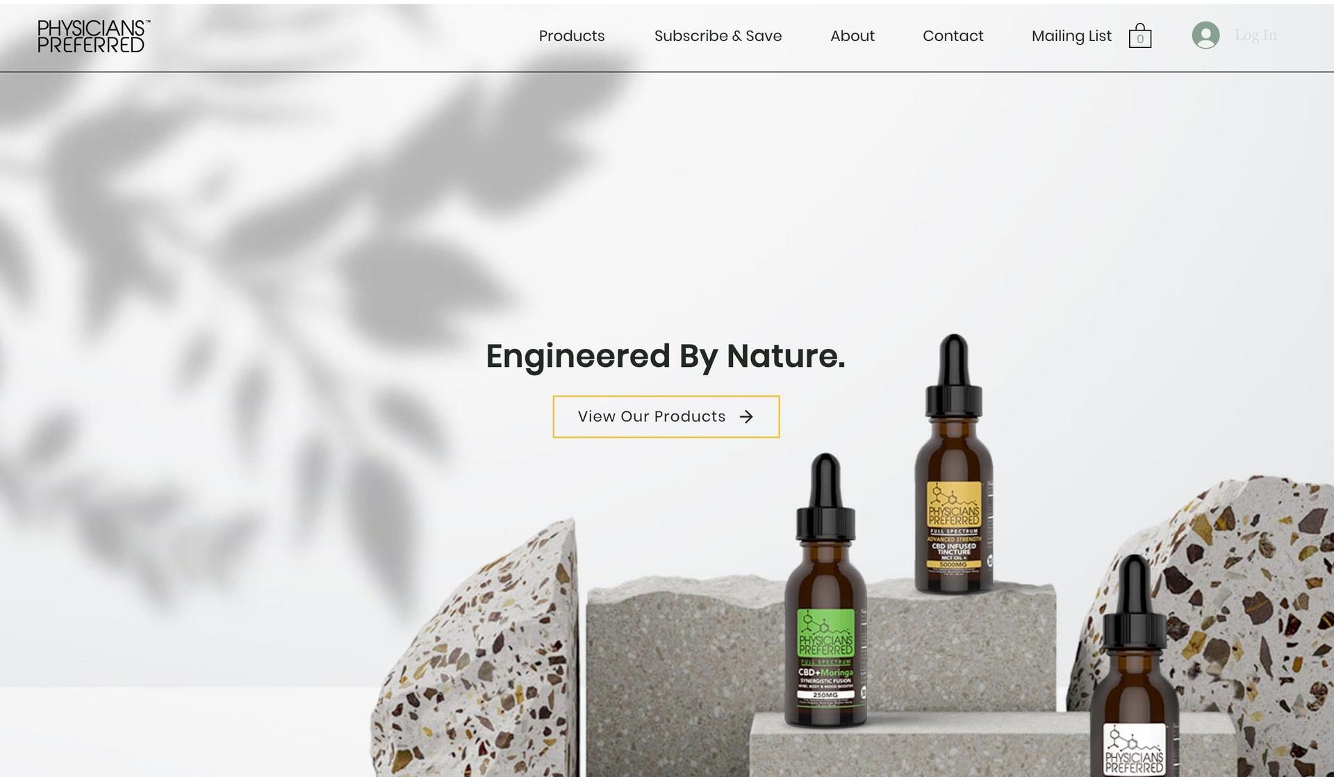 Physicians Preferred-cannabis website design