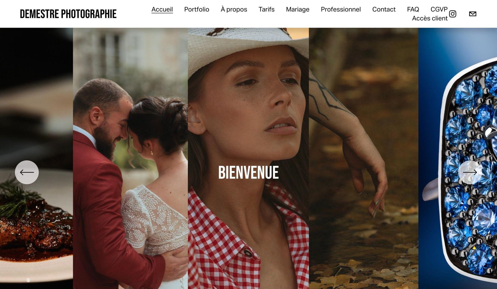 Demestre Photographie-professional services website design