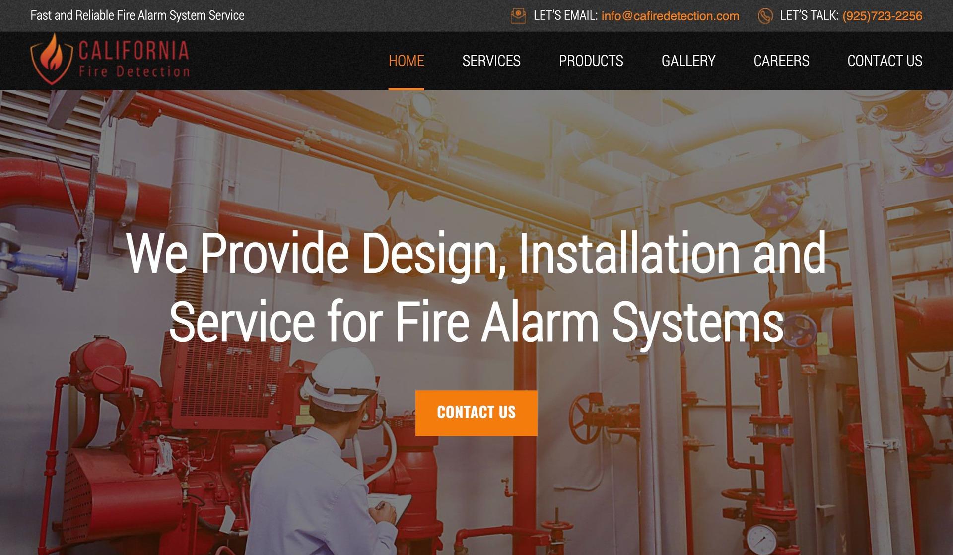 CA Fire Detection-professional services website design