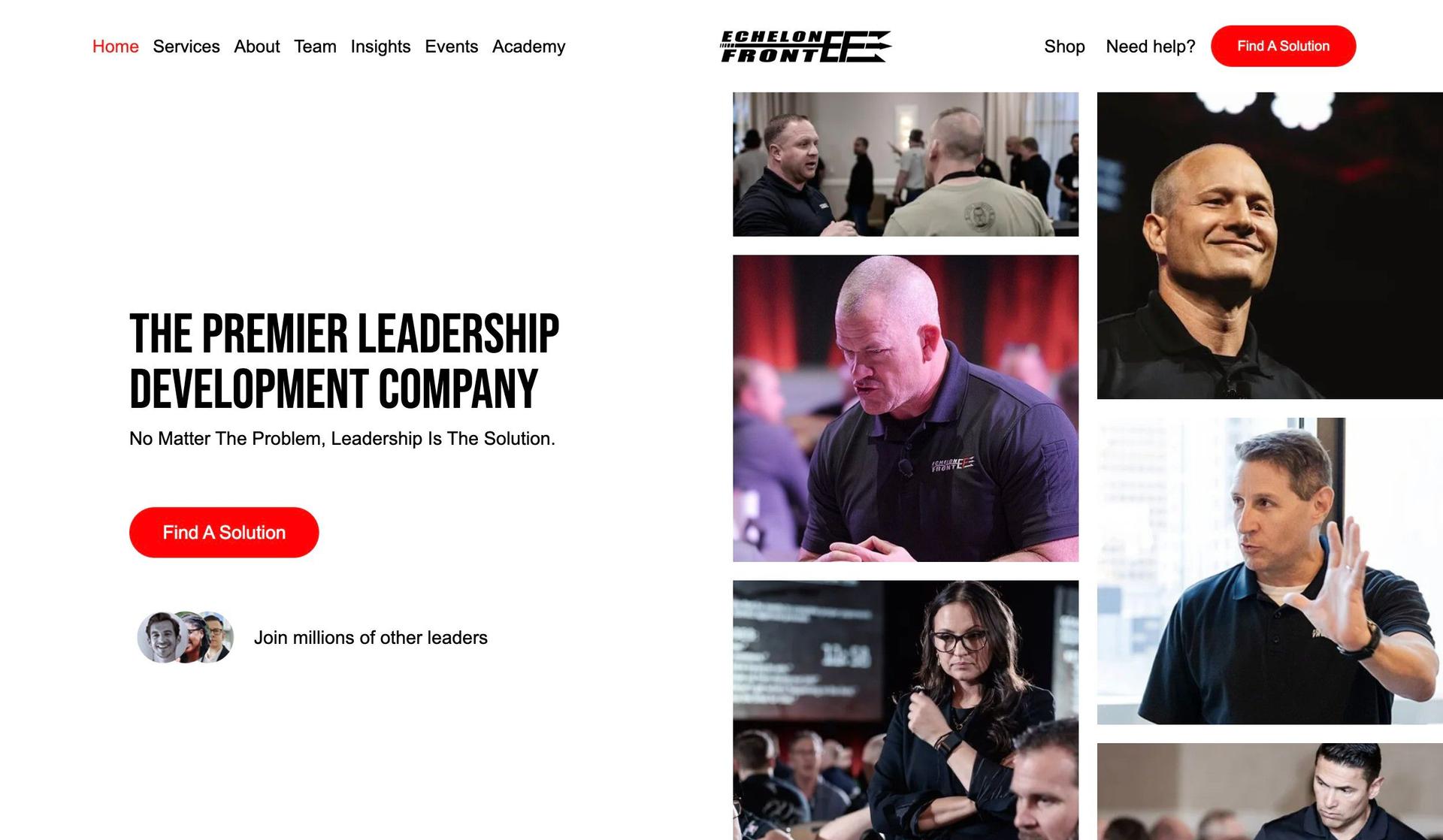 Echelon Front-professional services website design