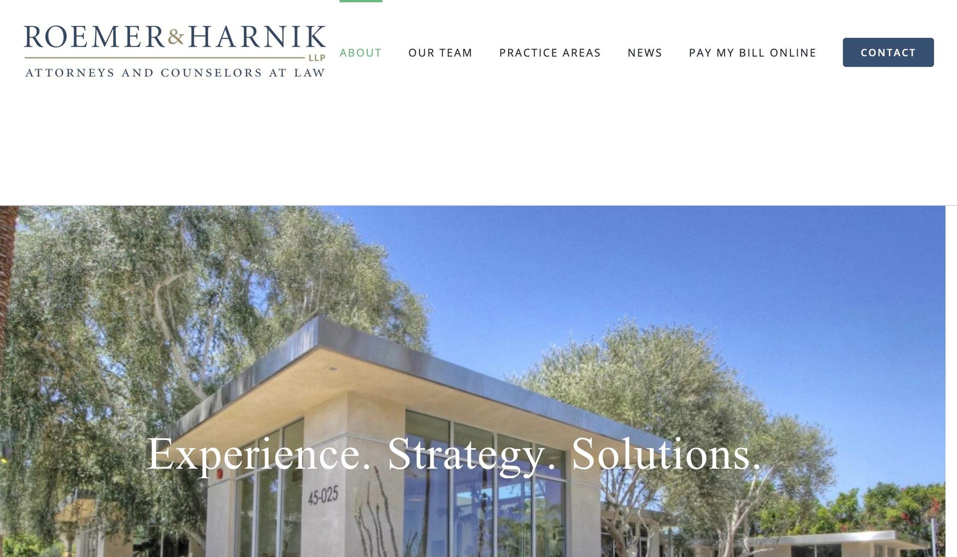 Roemer Harnik-professional services website design