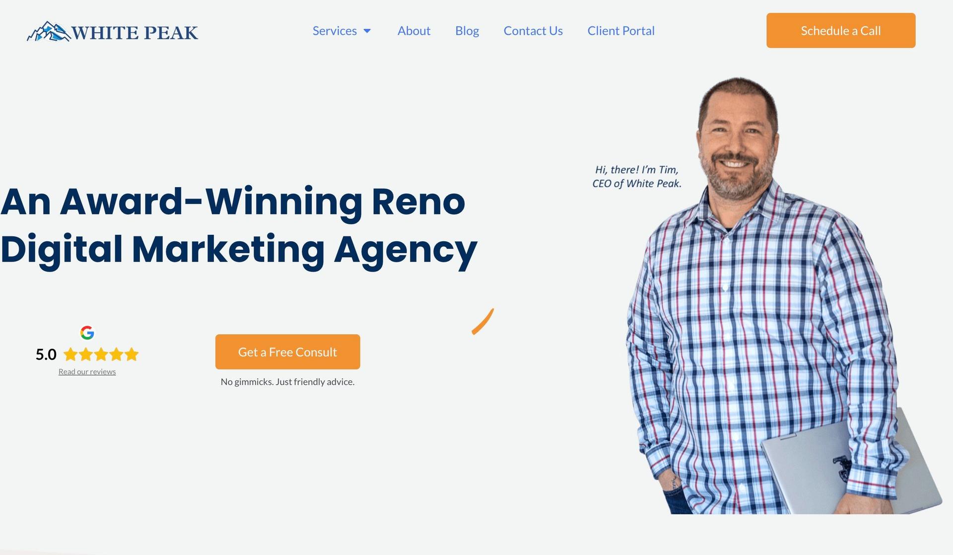 White Peak-professional services website design