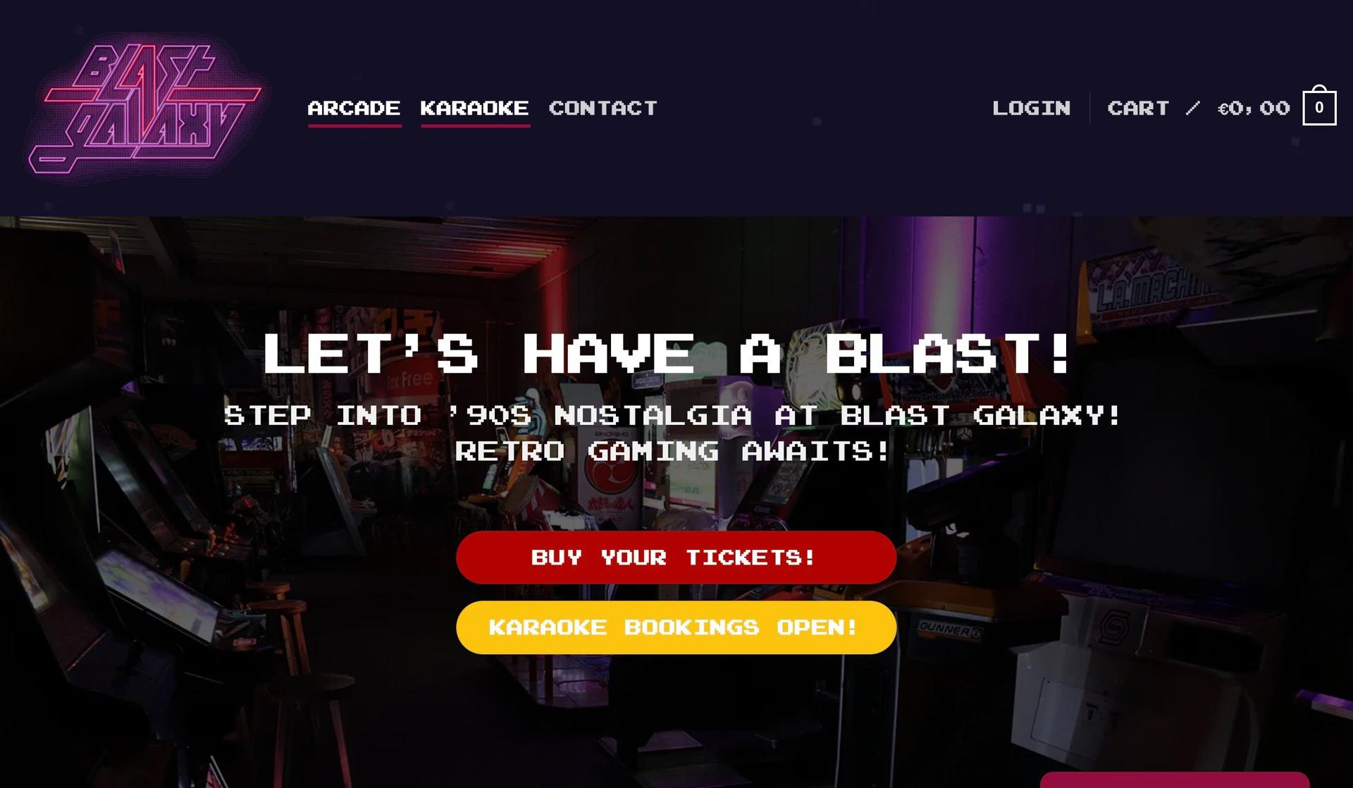 Blast Galaxy-retro websites