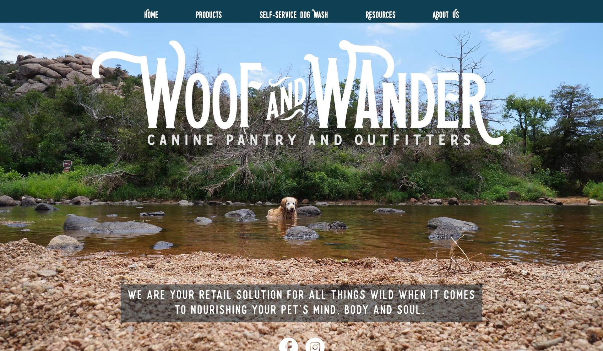 Woof and Wander-dog grooming websites
