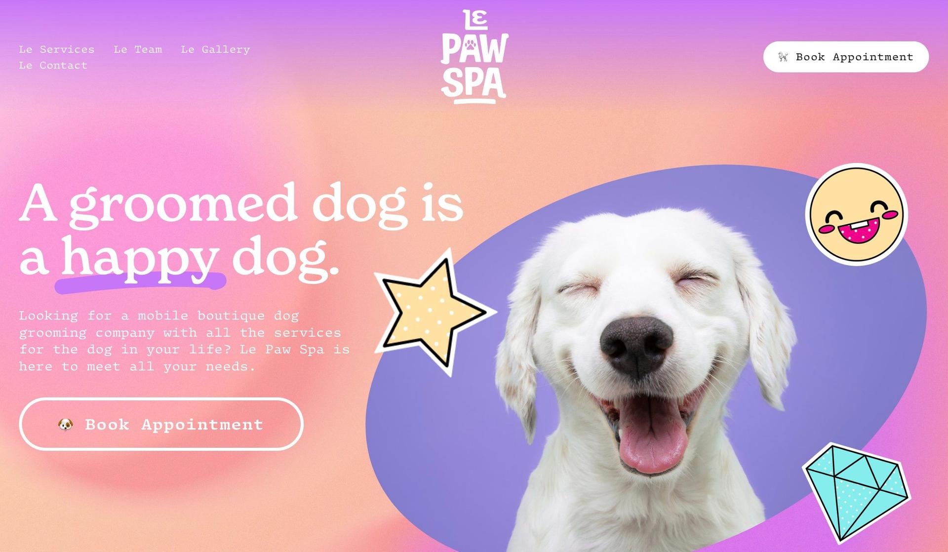 Le Paw Spa-dog grooming websites