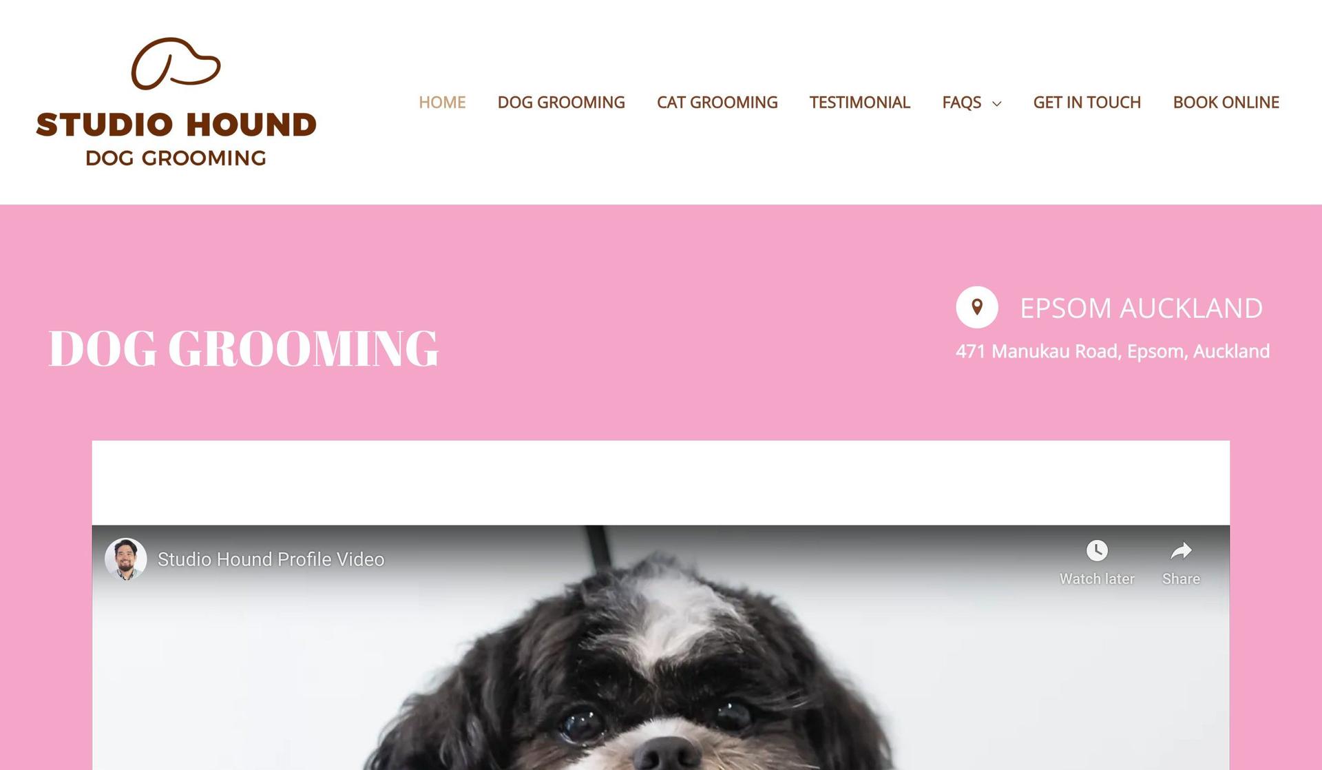 Studio Hound-dog grooming websites