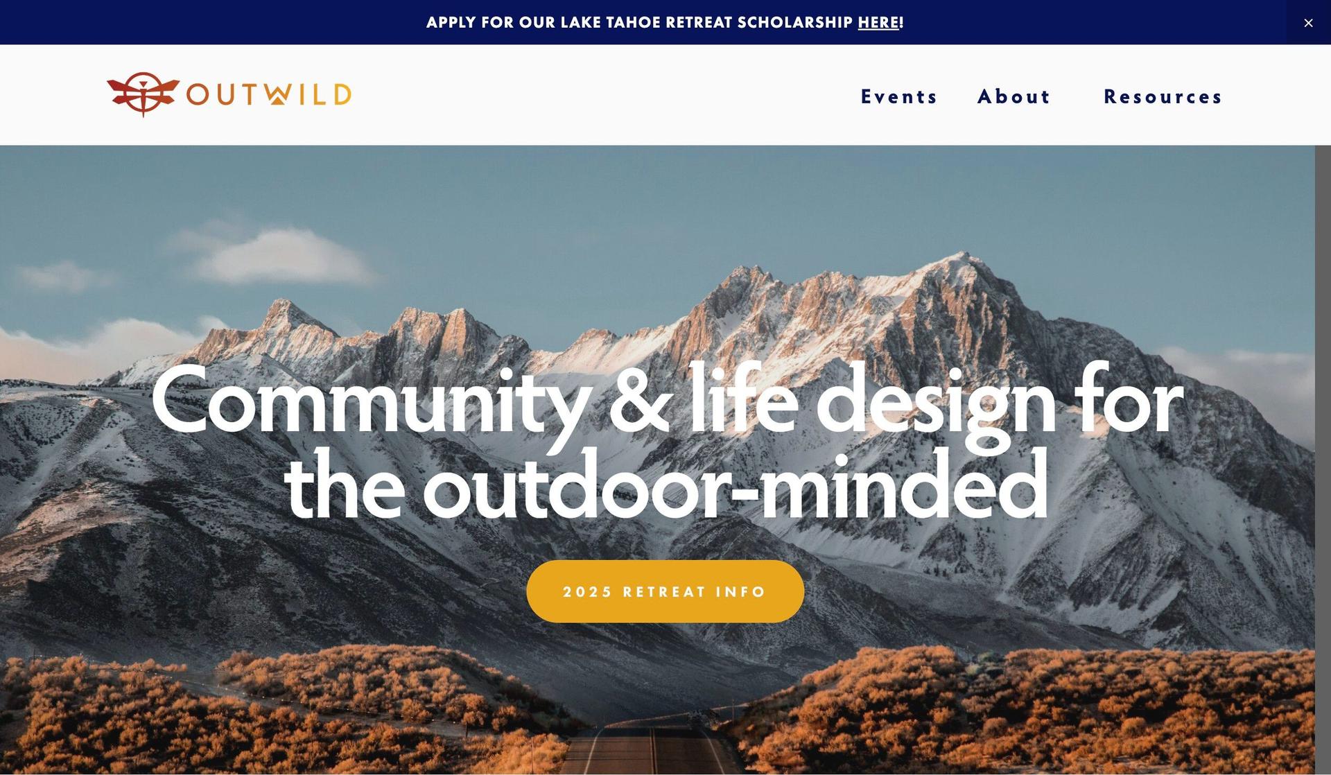 Outwild-community website examples